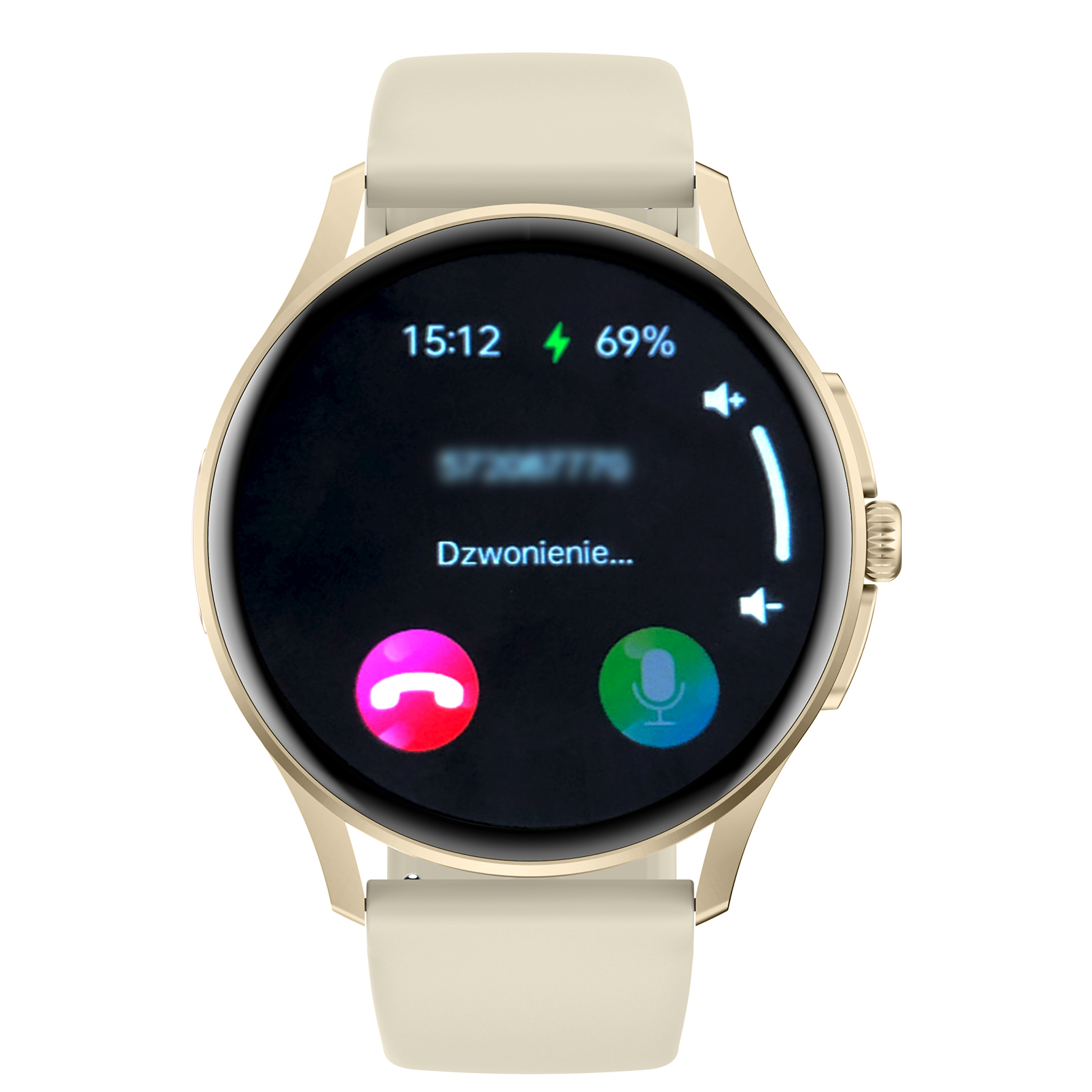 Prowadzenie rozmów w smartwatchu Enter Candice damskim na złotym pasku