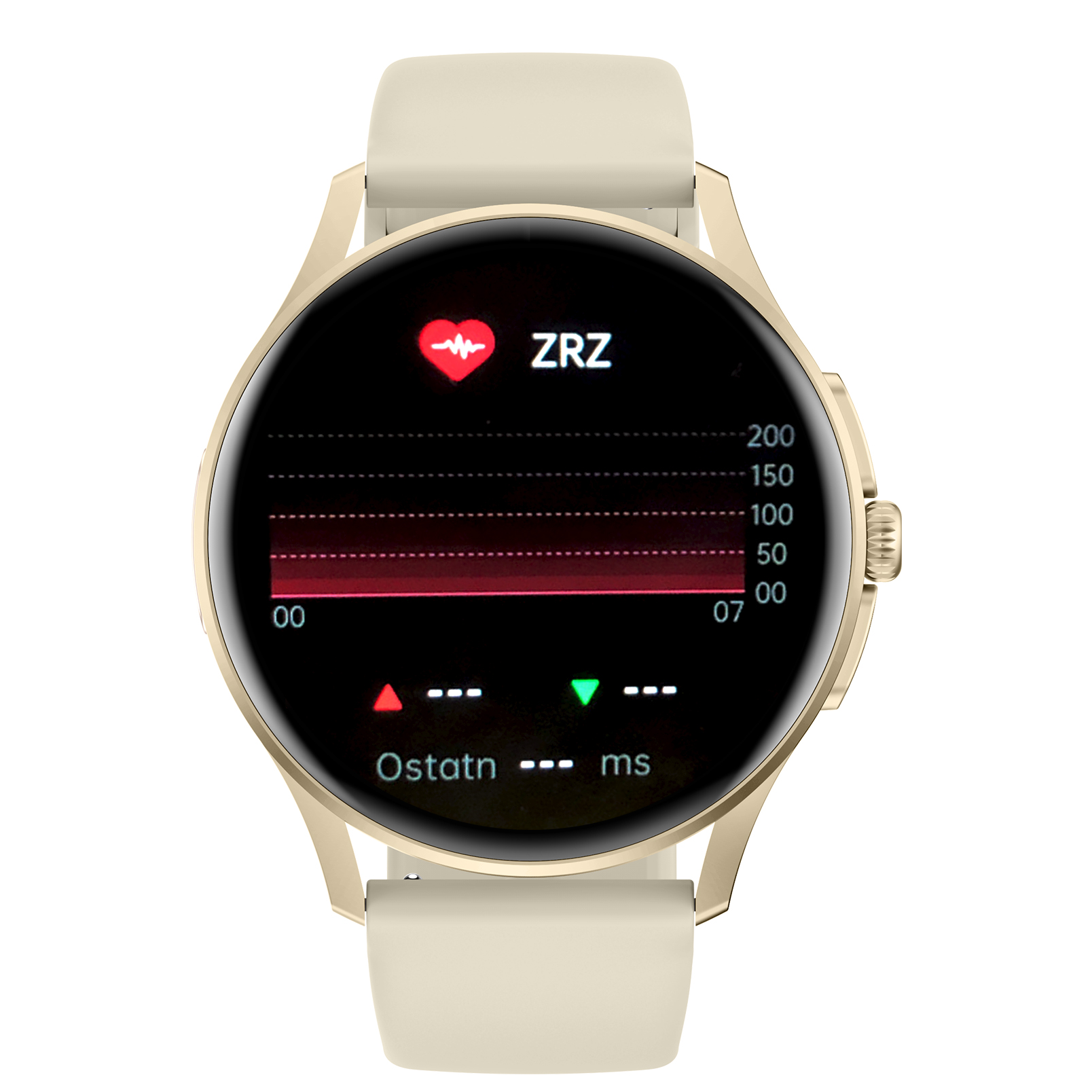 Damski smartwatch Enter Candice na zlotym pasku z dostępną funkcją zmienności rytmu serca