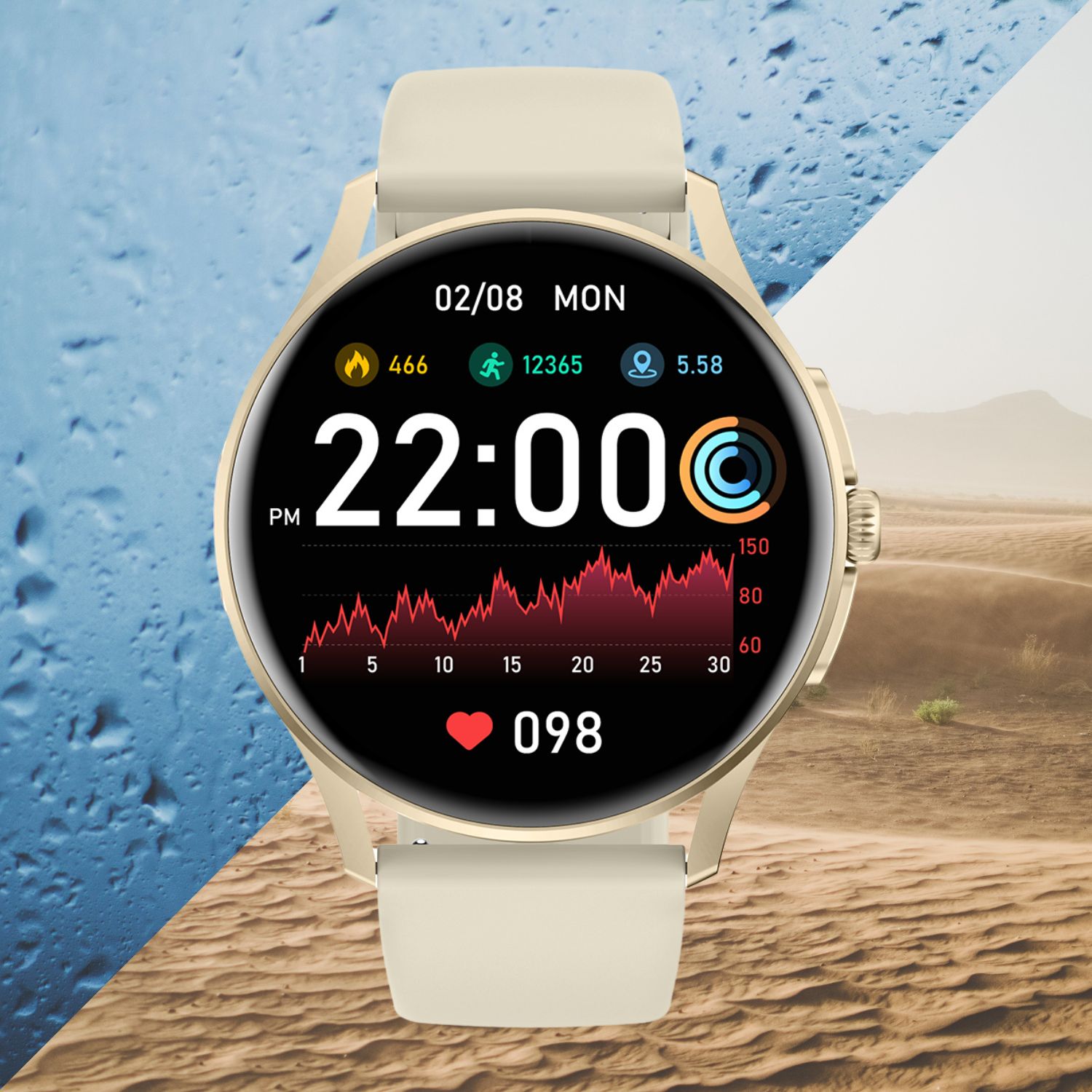 Pyłoszczelny i wodoszczelny smartwatch damski Enter Candice 