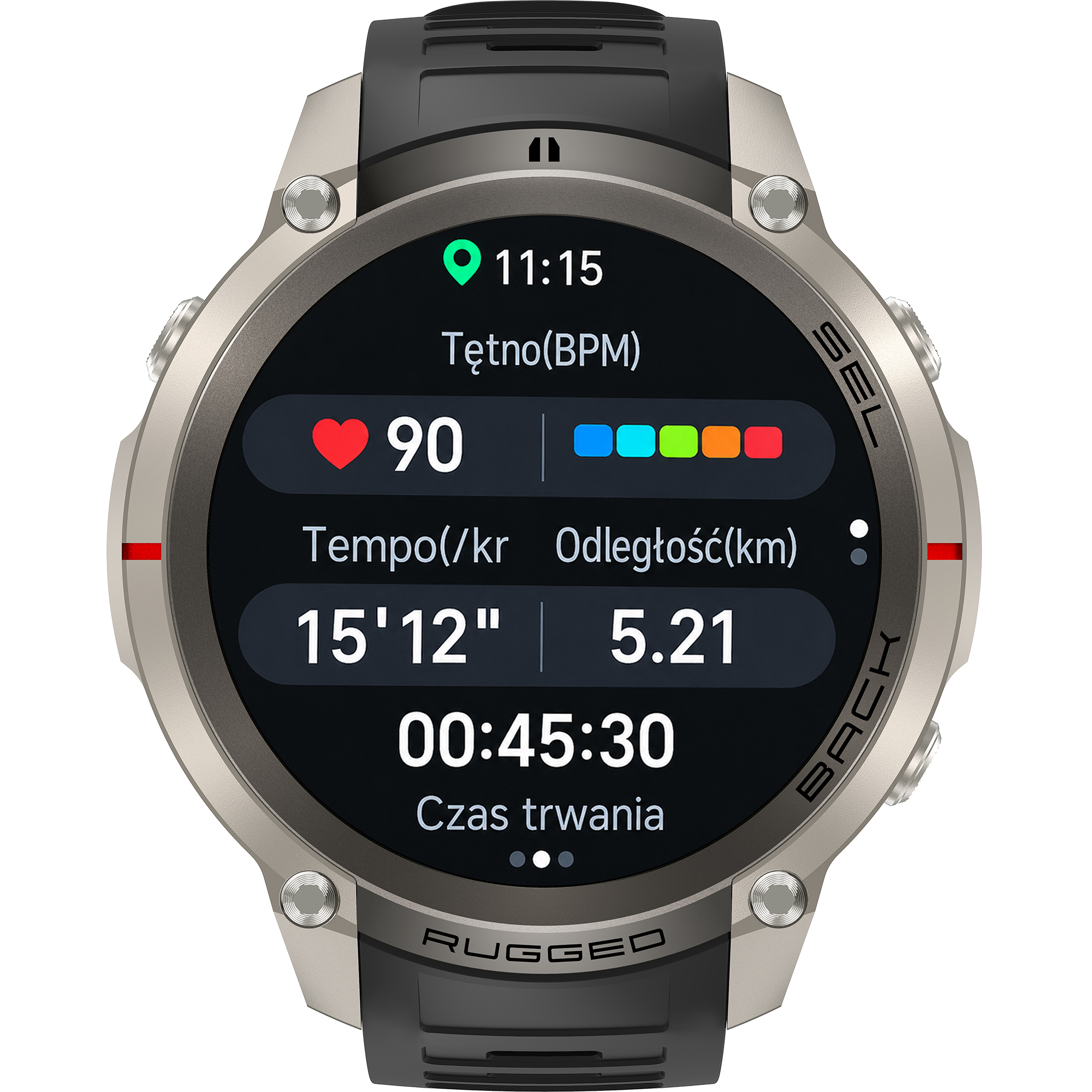 Smartwatch Enter Rugged funkcje sportowe