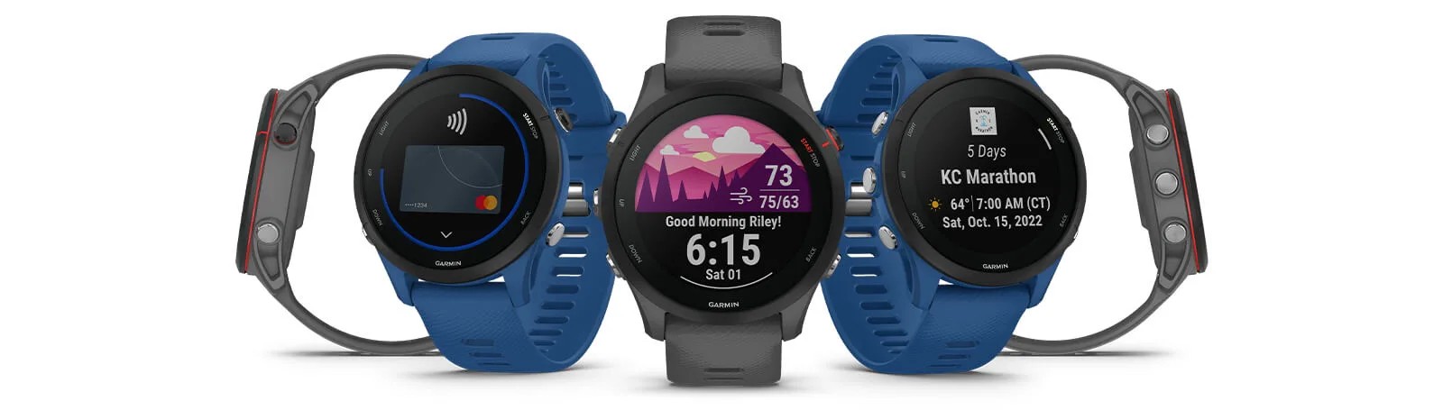 Zegarek Garmin Forerunner 255 Music w kolorze czarnym, idealny do biegania i treningów.