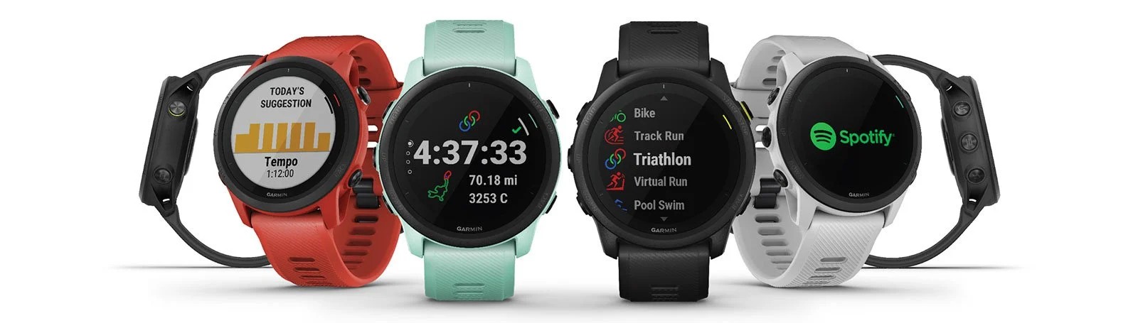 Zegarek Garmin Forerunner 745 w kolorze miętowym, idealny dla biegaczy i sportowców.