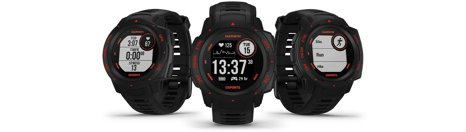 Zegarek Garmin Instinct Esports Edition w kolorze szarym, idealny dla graczy i sportowców.