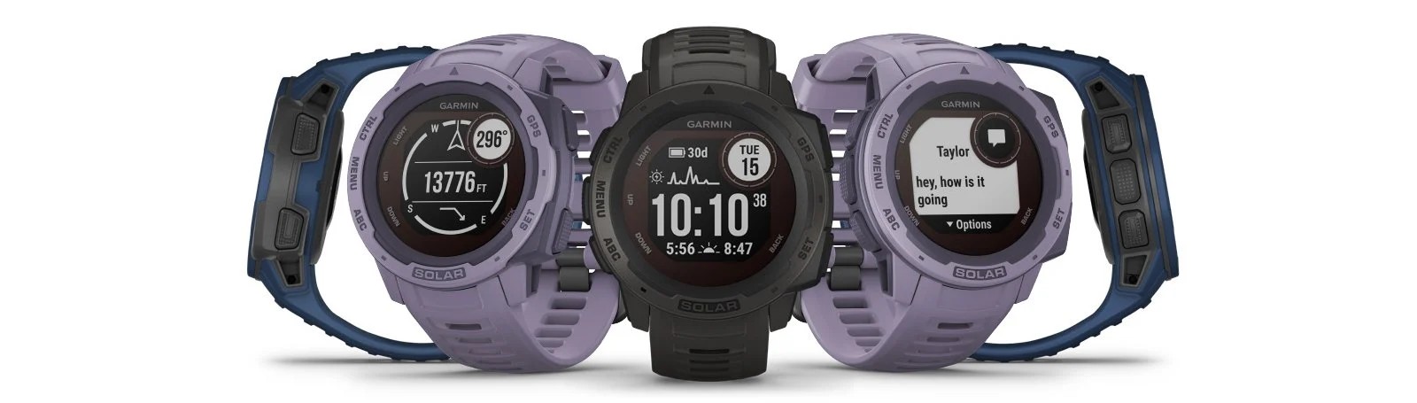Zegarek Garmin Instinct Standard Edition w kolorze Lakeside Blue, idealny dla aktywnych użytkowników.