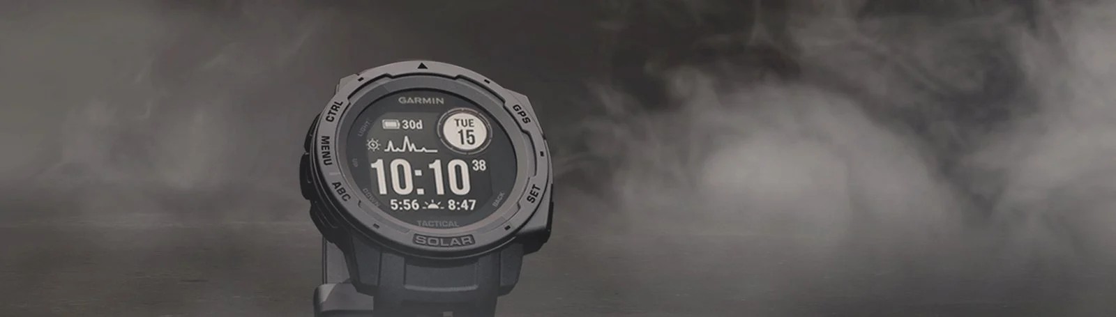 Zegarek Garmin Instinct SOLAR Tactical Edition Black, idealny dla entuzjastów outdooru i sportów ekstremalnych.