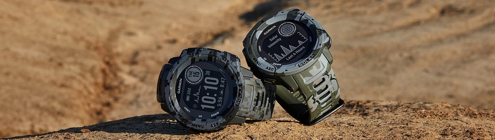 Zegarek Garmin Instinct SOLAR Camo Edition Graphite Camo w stylowym kamuflażu, idealny dla aktywnych.