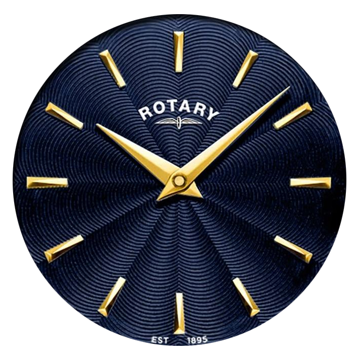 Granatowa tarcza guilloche zegarka Rotary Ultra Slim LB08011/05