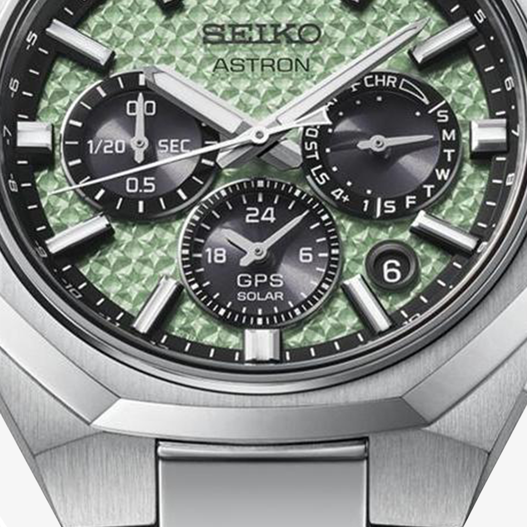 Manufakturowy mechanizm Seiko 5X63 w Seiko Astron GPS Solar Dual-Time Chronograph HAB005J1