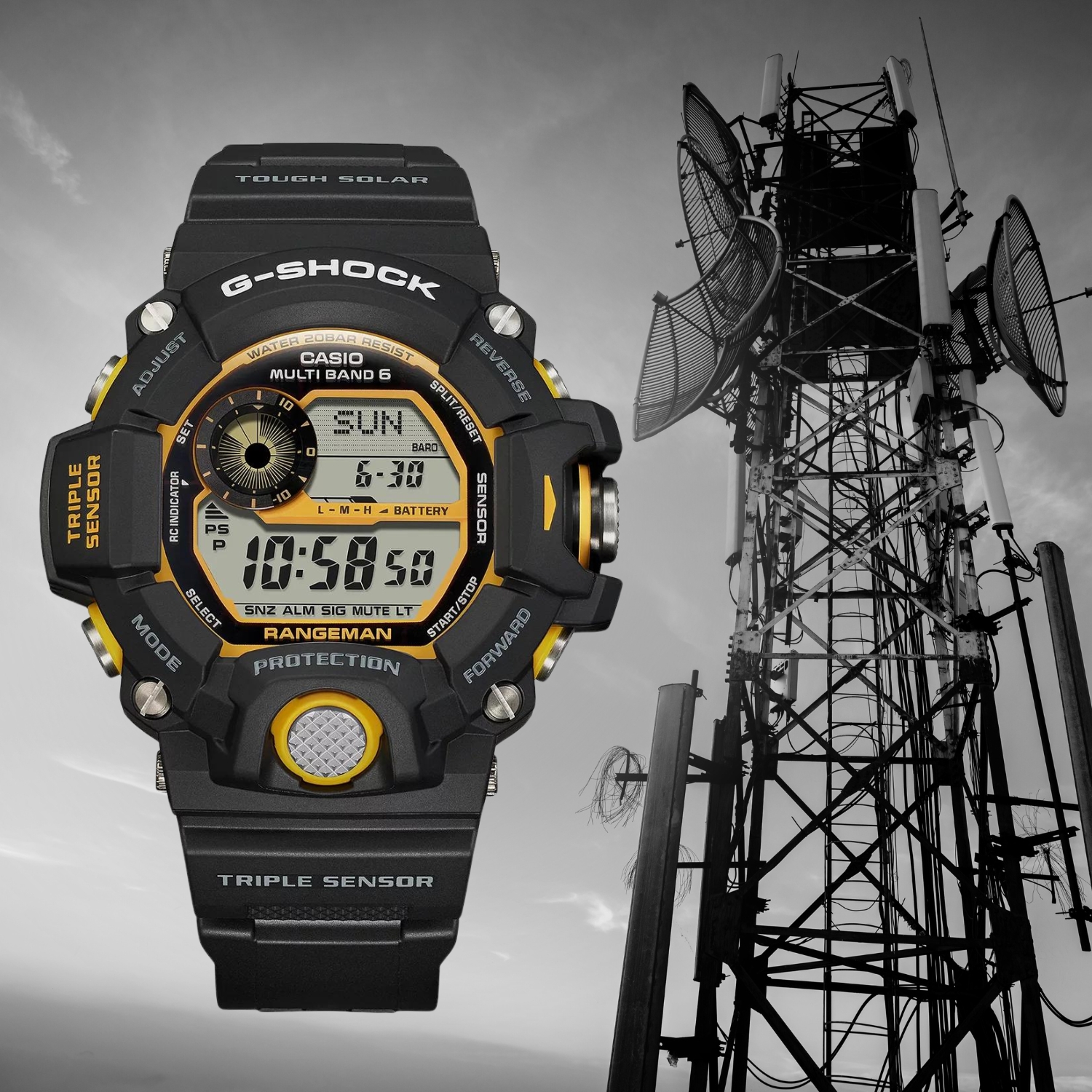 Zegarek G-SHOCK Casio RANGEMAN GW-9400Y-1ER z funkcją Multi Band 6