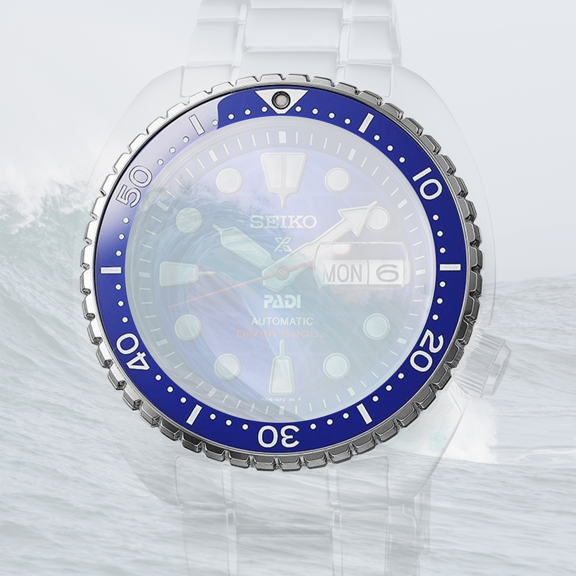 Niebieski bezel zegarka Seiko Prospex Sea Divers PADI Limited Edition HBB002K1