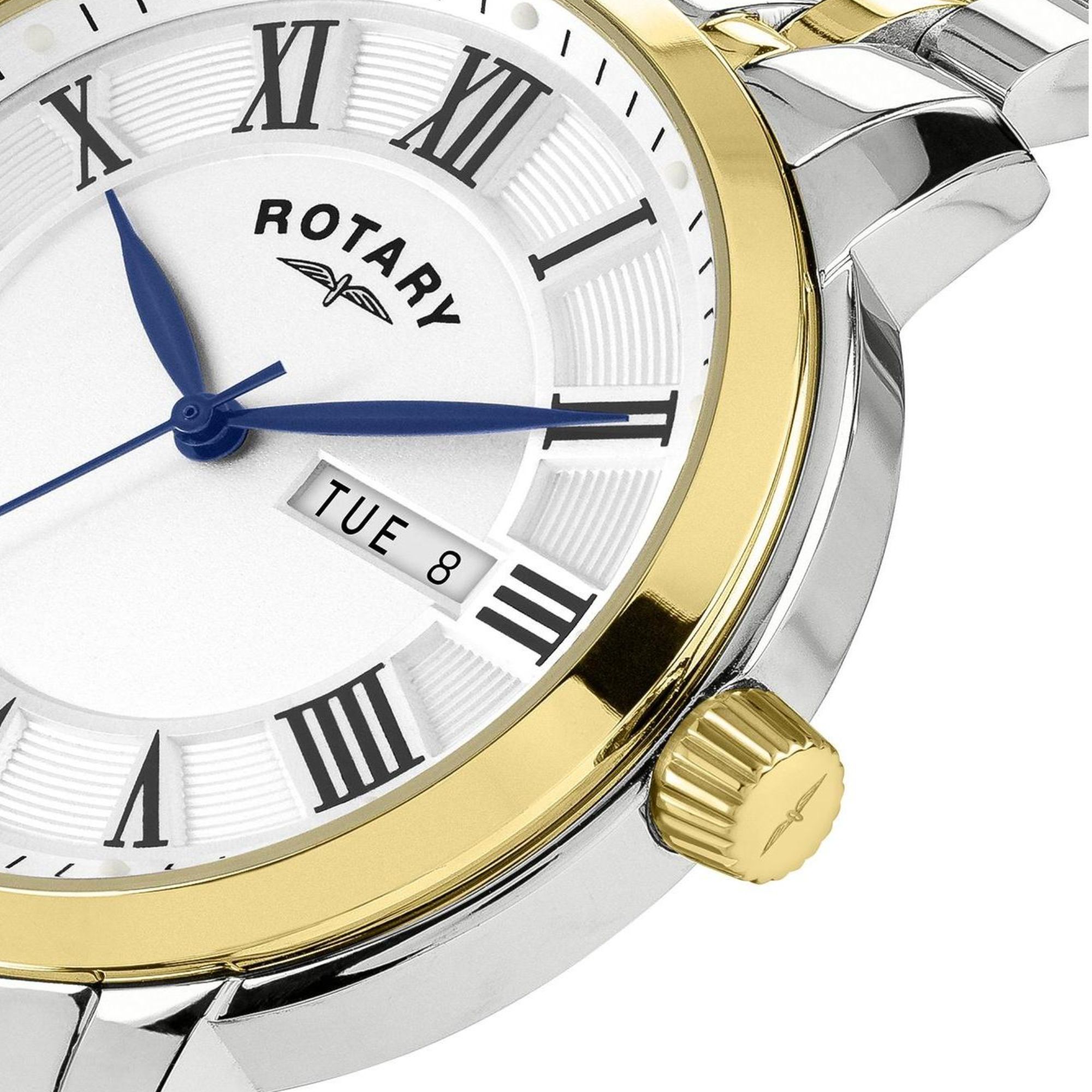 Okno day-date zegarka Rotary RGB10021/70