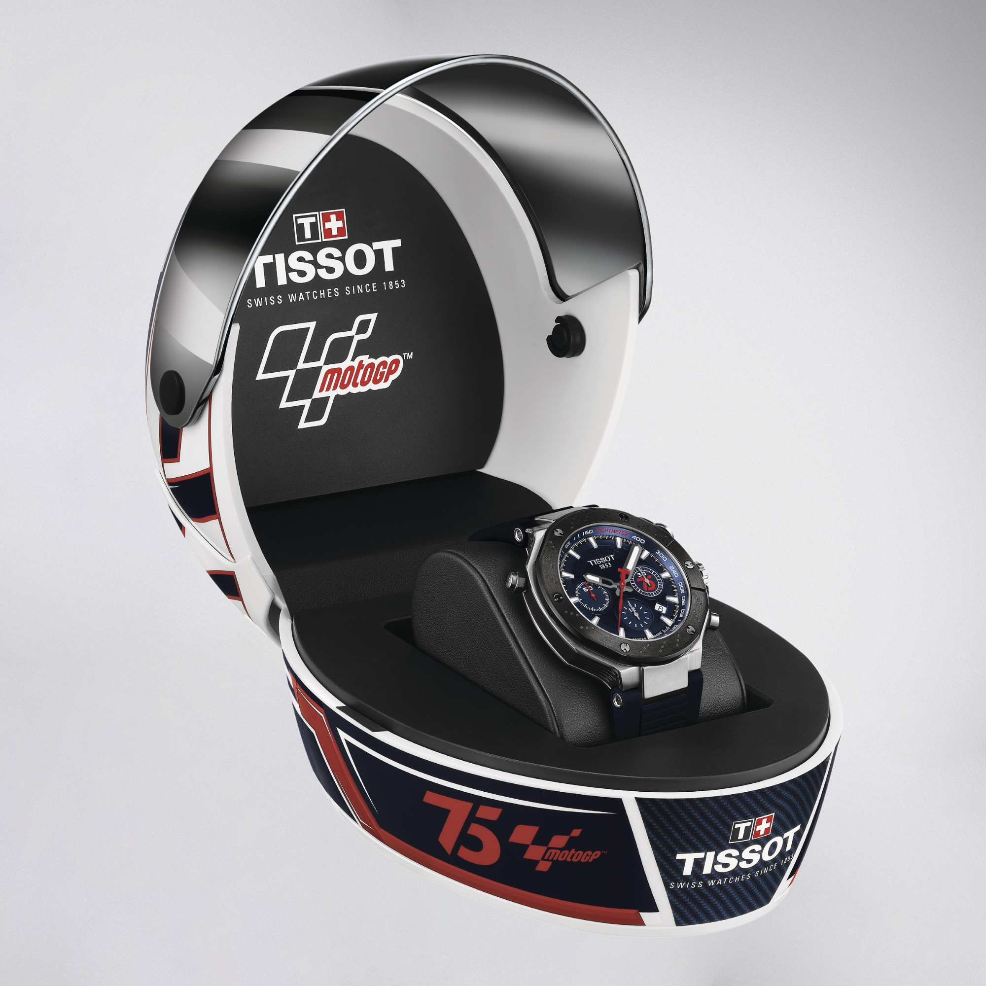 Pudełko w kształcie kasku motocyklowego do zegarka Tissot T141.427.27.041.00