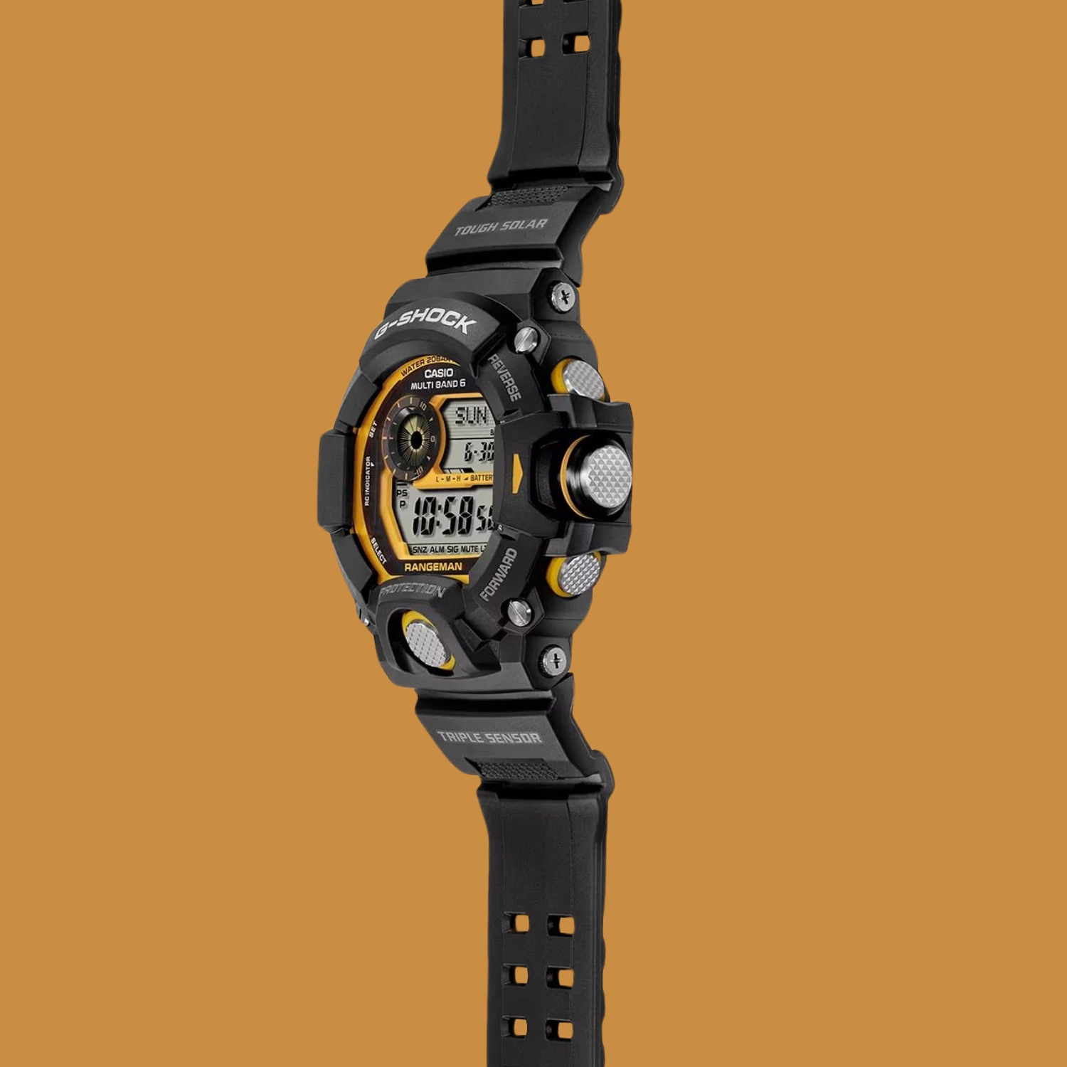 Pasek w kolorze czarnym w zegarku G-SHOCK Casio RANGEMAN GW-9400Y-1ER