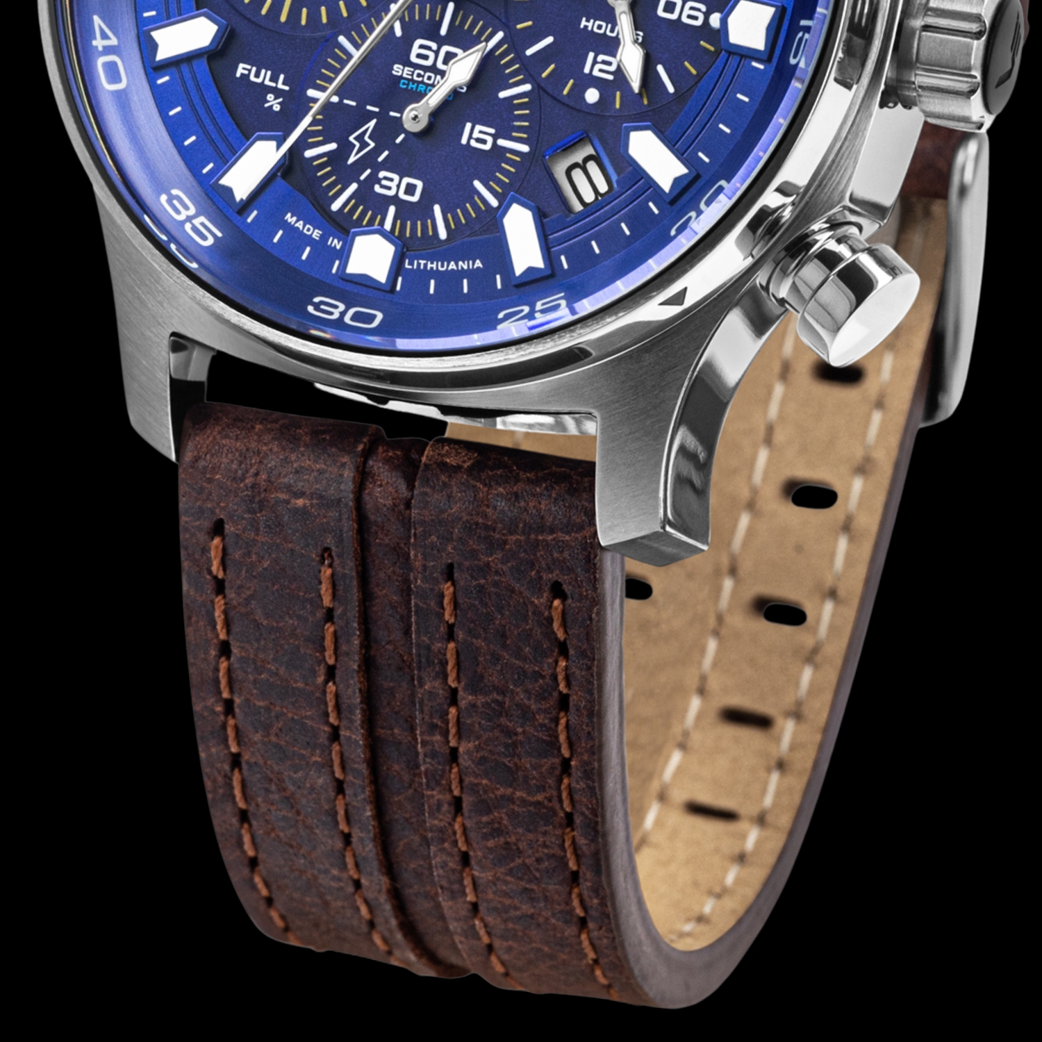 Skórzany pasek do zegarka Vostok Europe Expedition South Pole Solar Chrono 43mm VR42-592A762 