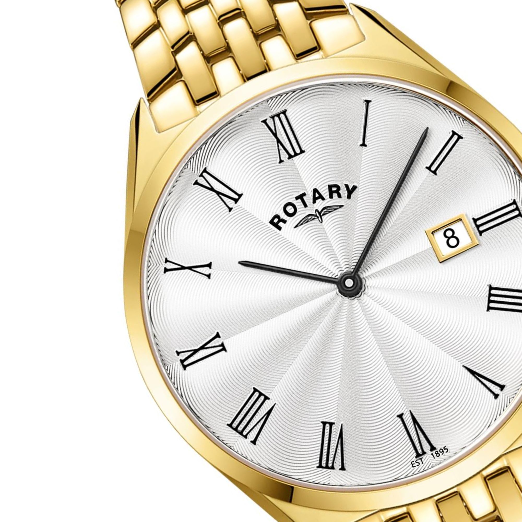 Rzymskie cyfry zegarka Rotary Ultra Slim GB08013/01