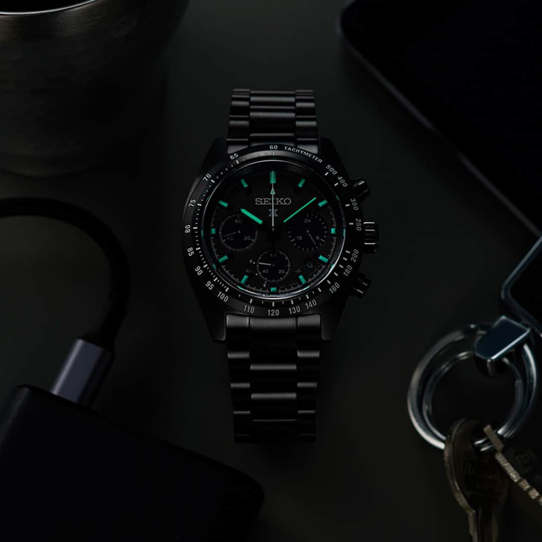 Czarny zegarek all black Seiko Prospex SSC017P1
