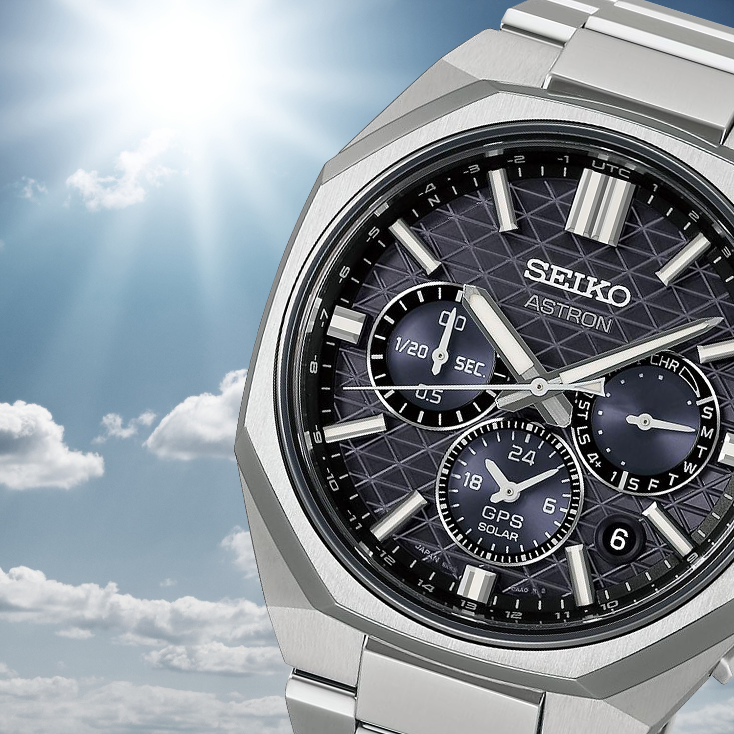Zegarek Seiko Astron GPS Solar Dual-Time Chronograph z zasilaniem solarnym
