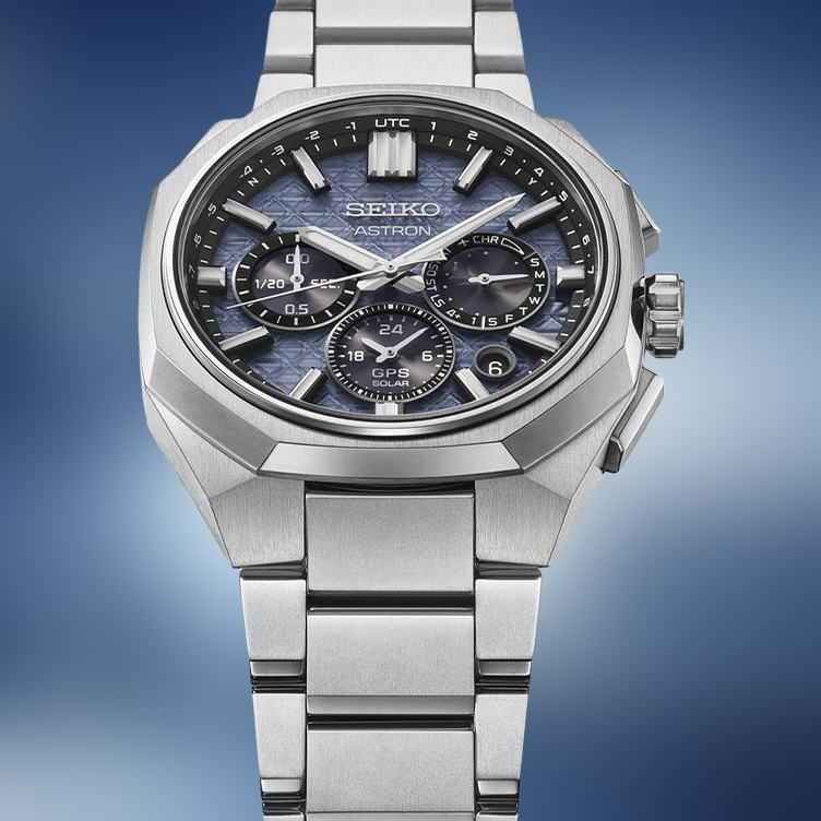 Zegarek Seiko Astron GPS Solar Dual-Time Chronograph na tytanowej, zintegrowanej bransolecie