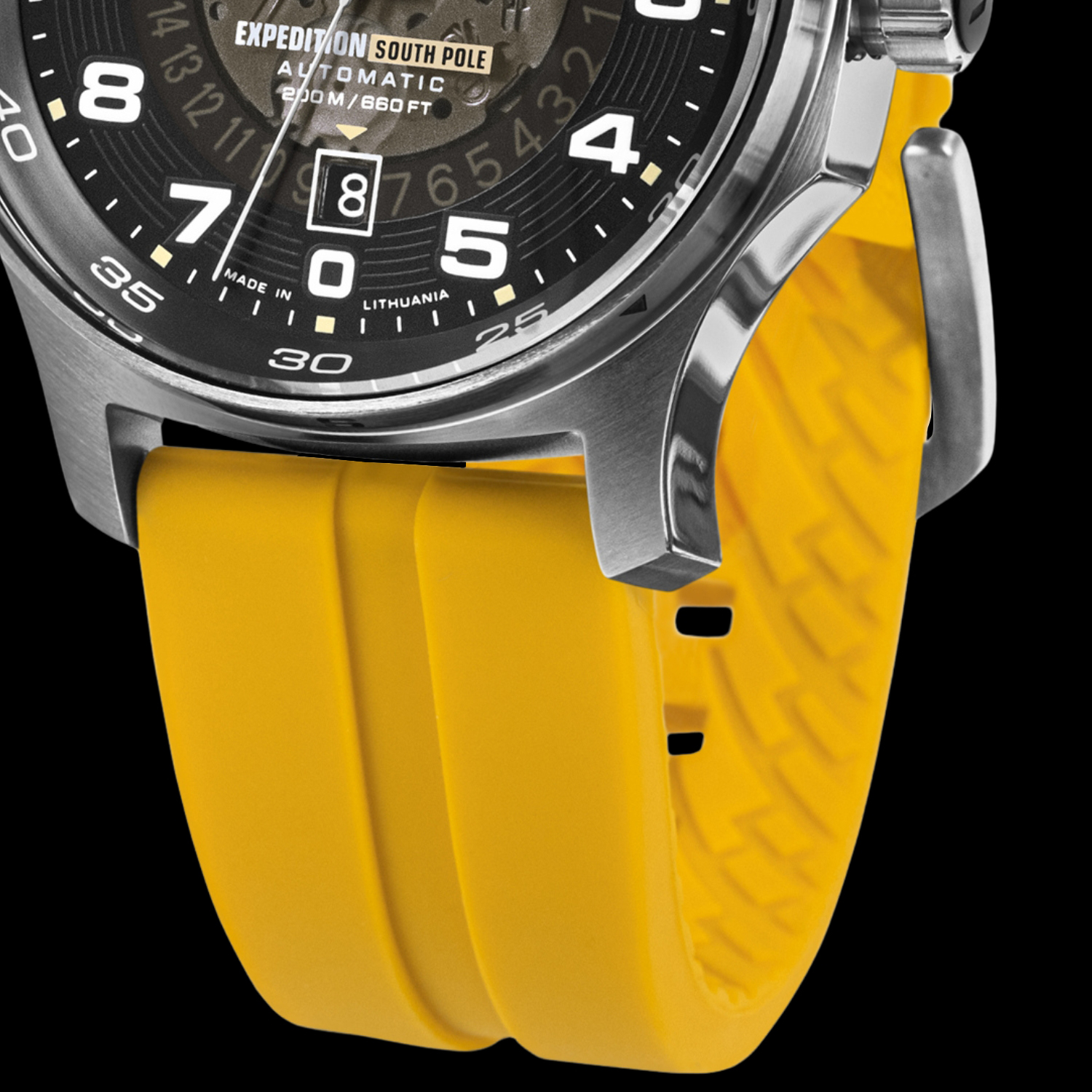 Silikonowy pasek zegarka Vostok Europe Expedition South Pole Automatic YN55-592A758SY 