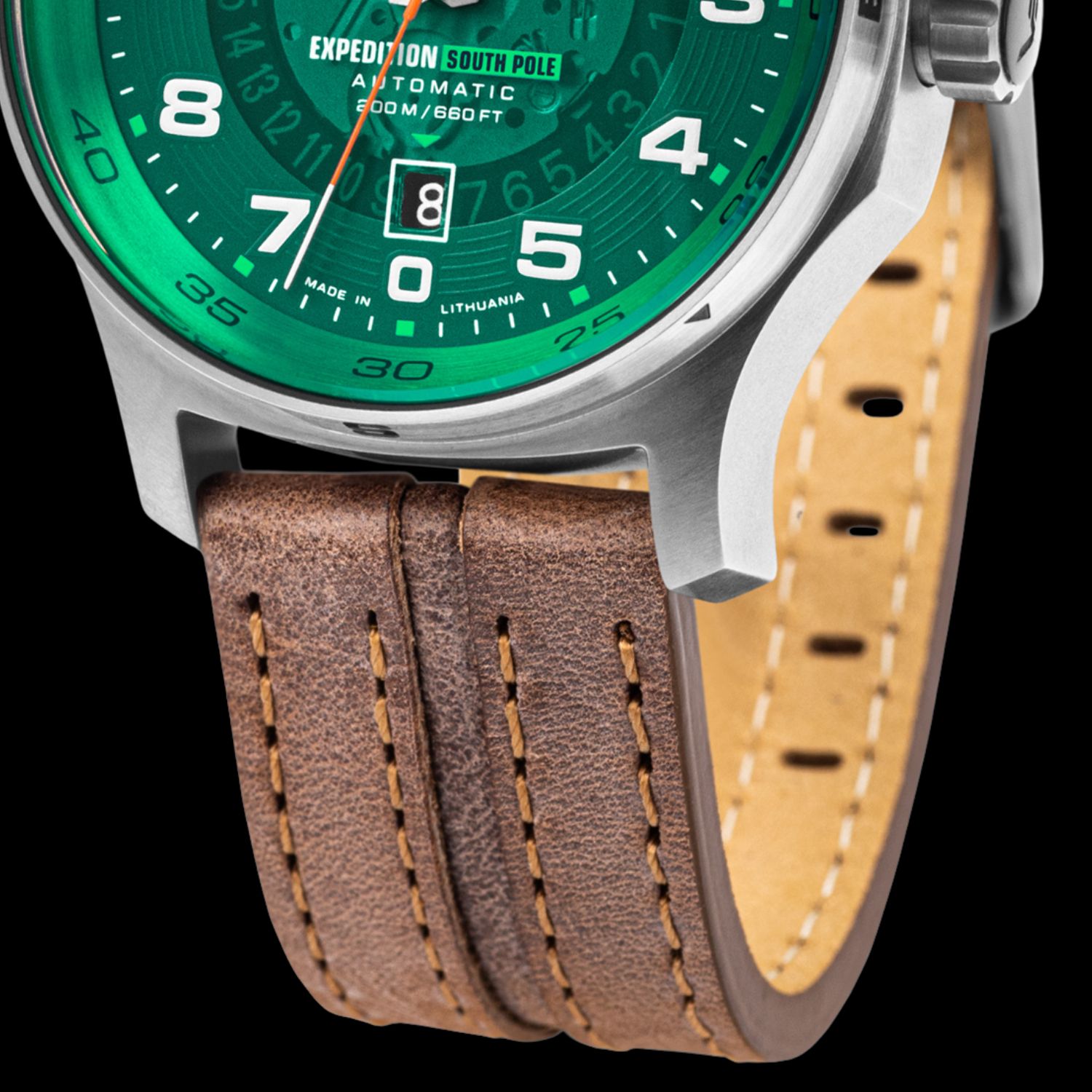 Skórzany pasek w zegarku Vostok Europe Expedition South YN55-592A759