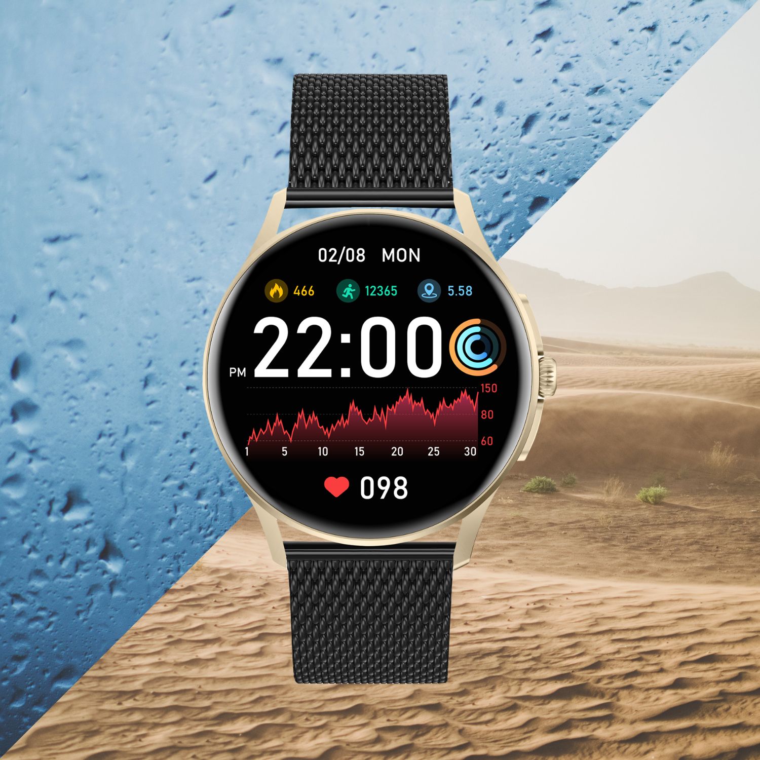 Pyłoszczelny i wodoszczelny smartwatch damski Enter Candice 