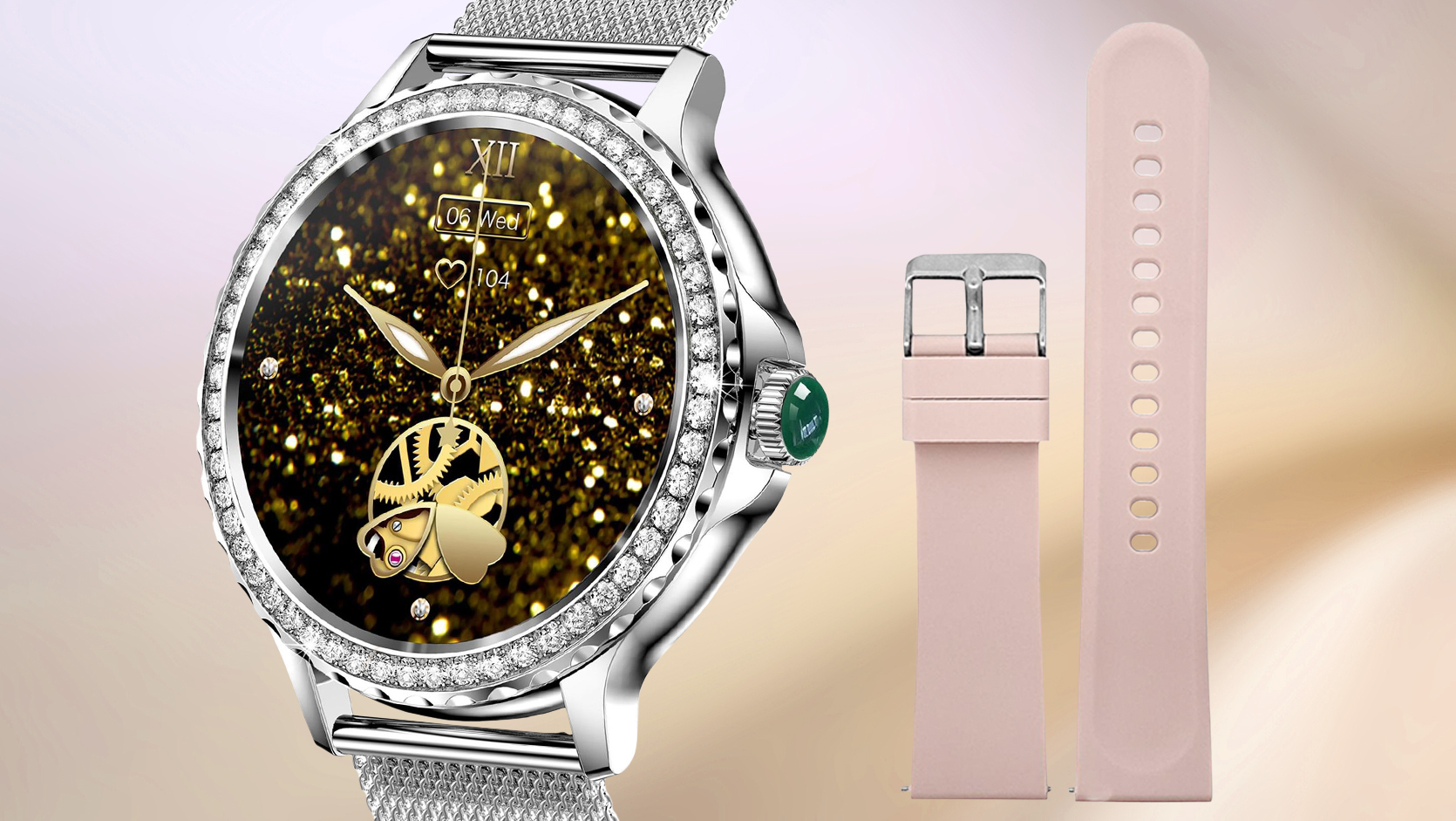 Smartwatch damski Hagen HC66 z dodatkowym paskiem