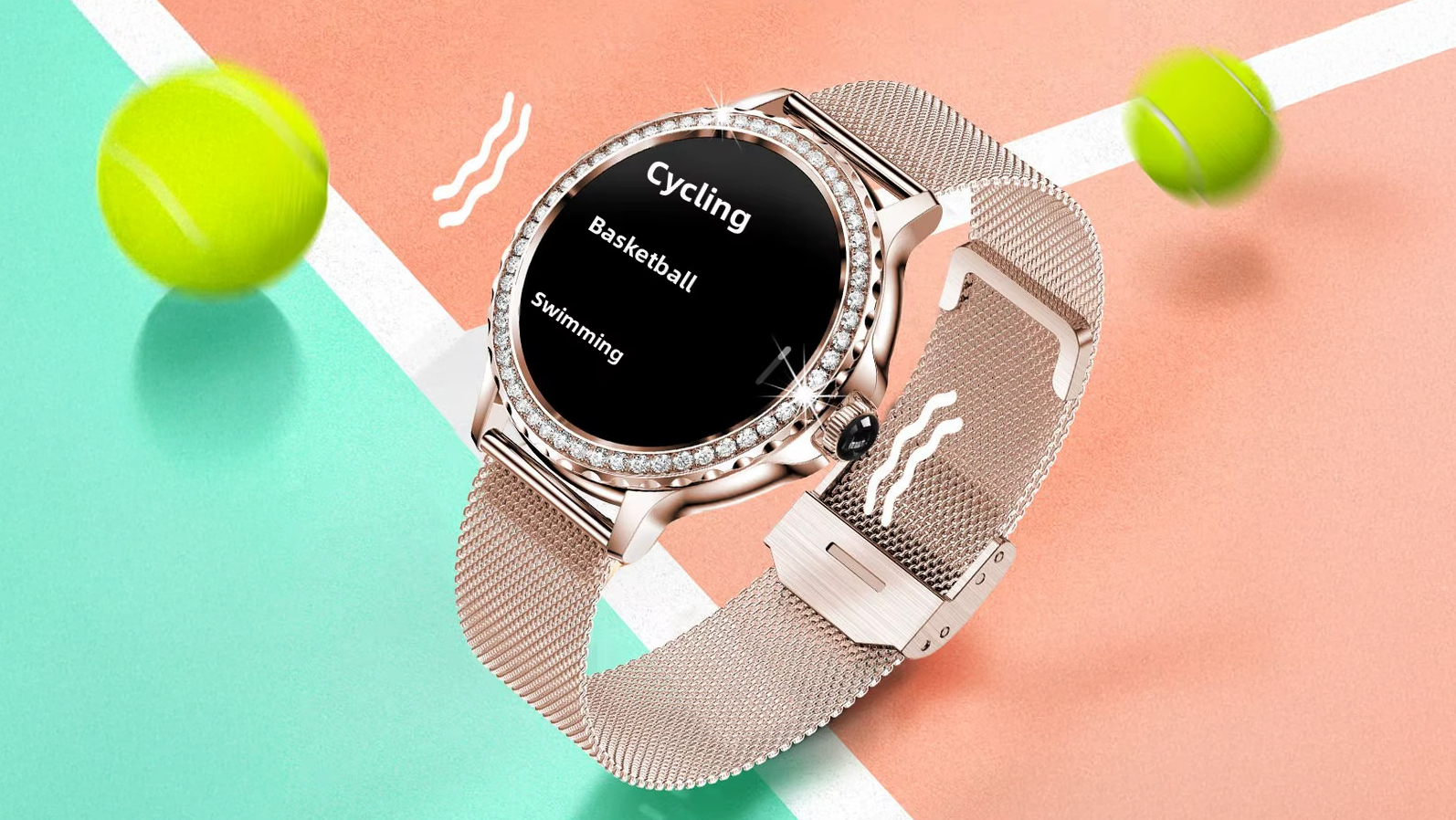 Smartwatch damski Hagen HC66 z trybami treningowymi