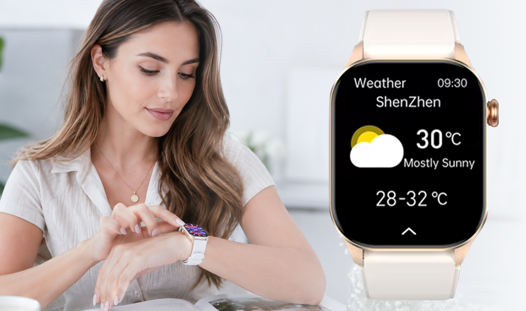 Smartwatch Hagen HB18 z informacjami pogodowymi