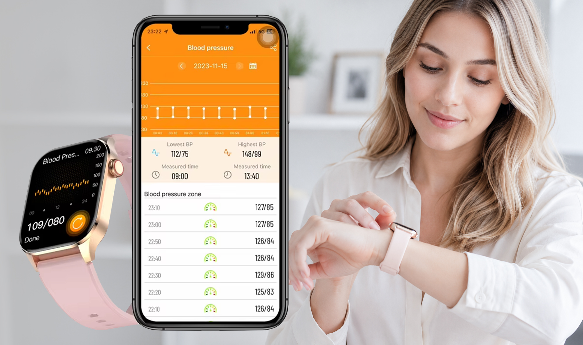 Smartwatch Hagen HB18 z pomiarem ciśnienia