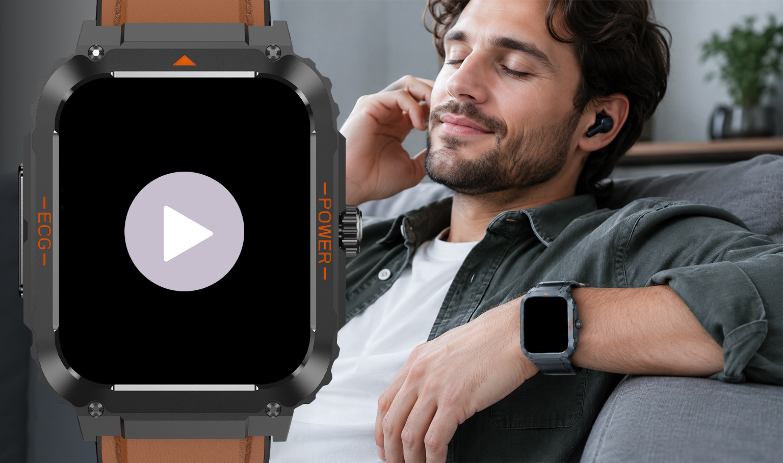 Smartwatch Hagen HB21 z funkcją odtwarzania muzyki