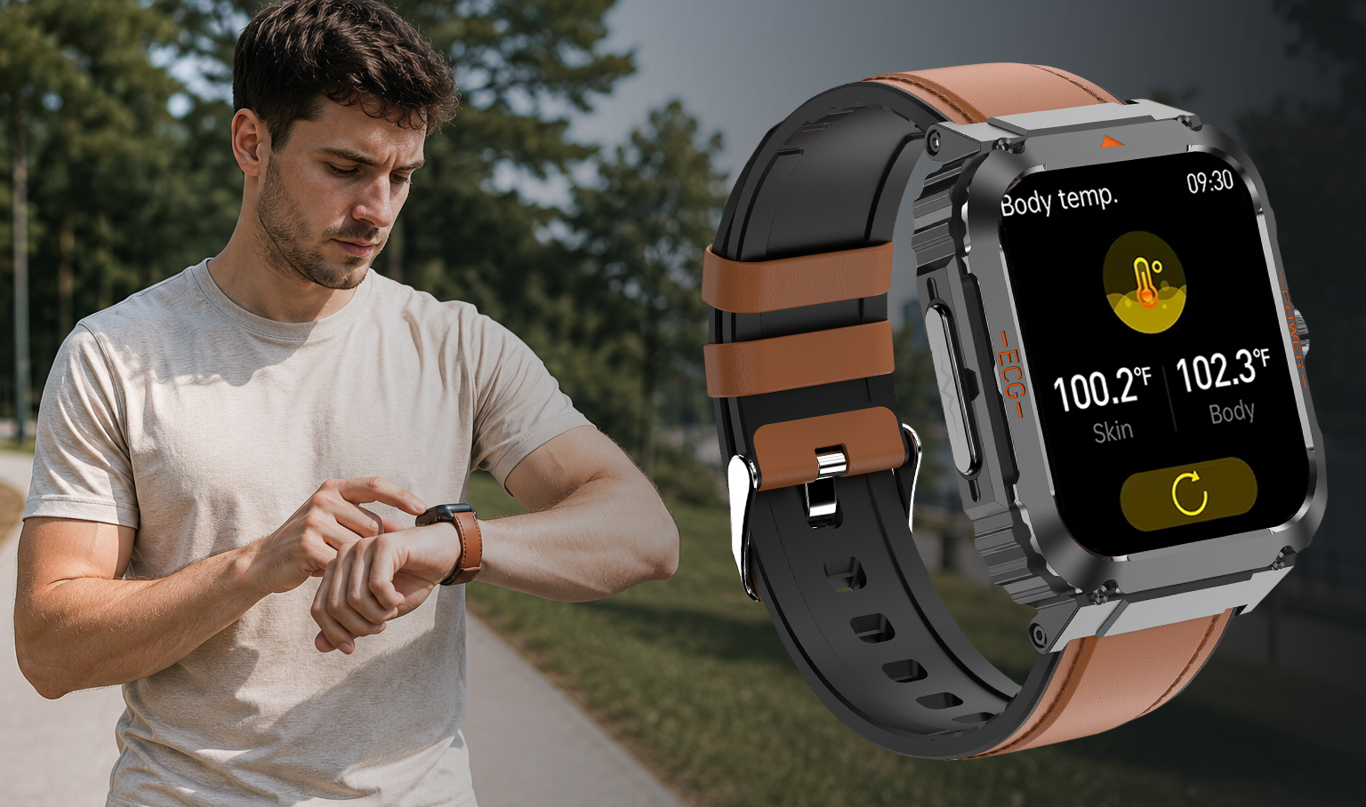 Smartwatch Hagen HB21 z pomiarem temperatury ciała
