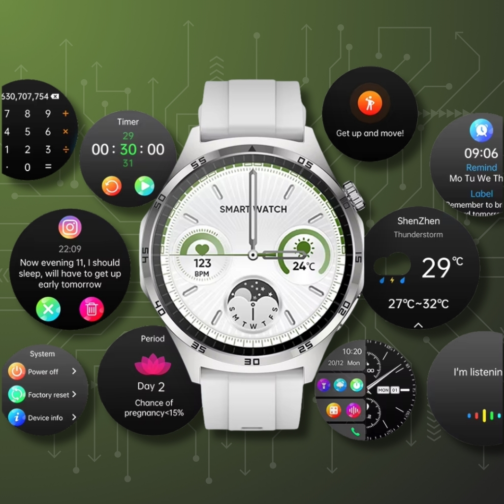 Wielofunkcyjny smartwatch Hagen HB27 z Bluetooth, powiadomieniami i trybem sportowym