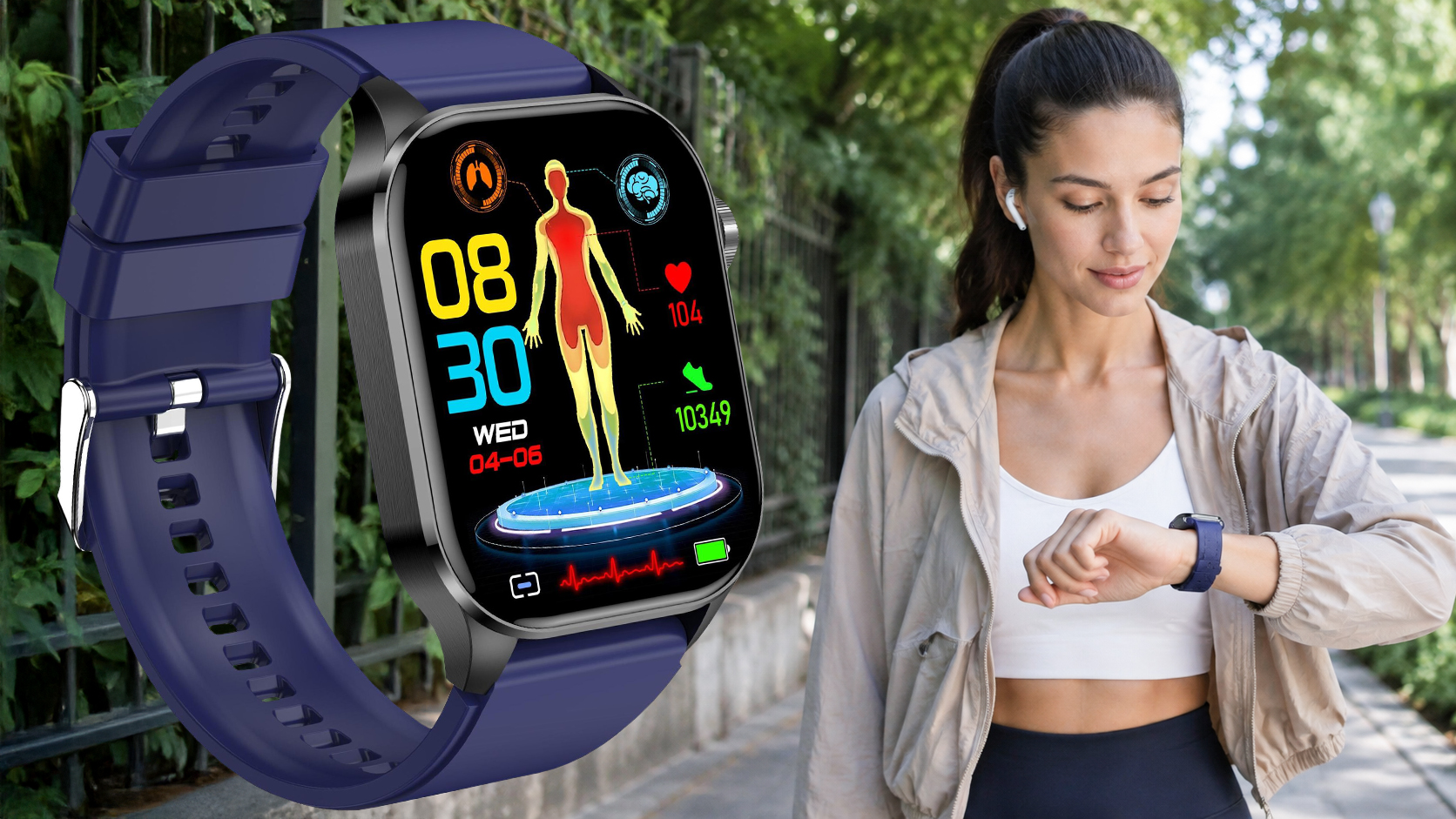 Smartwatch Hagen HB30 z pomiarem aktywności