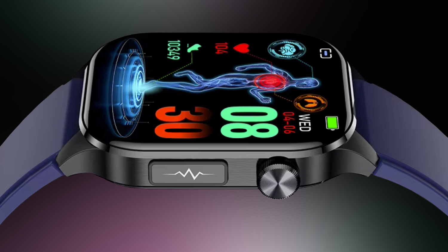 Smartwatch Hagen HB30 z prostokątną kopertą