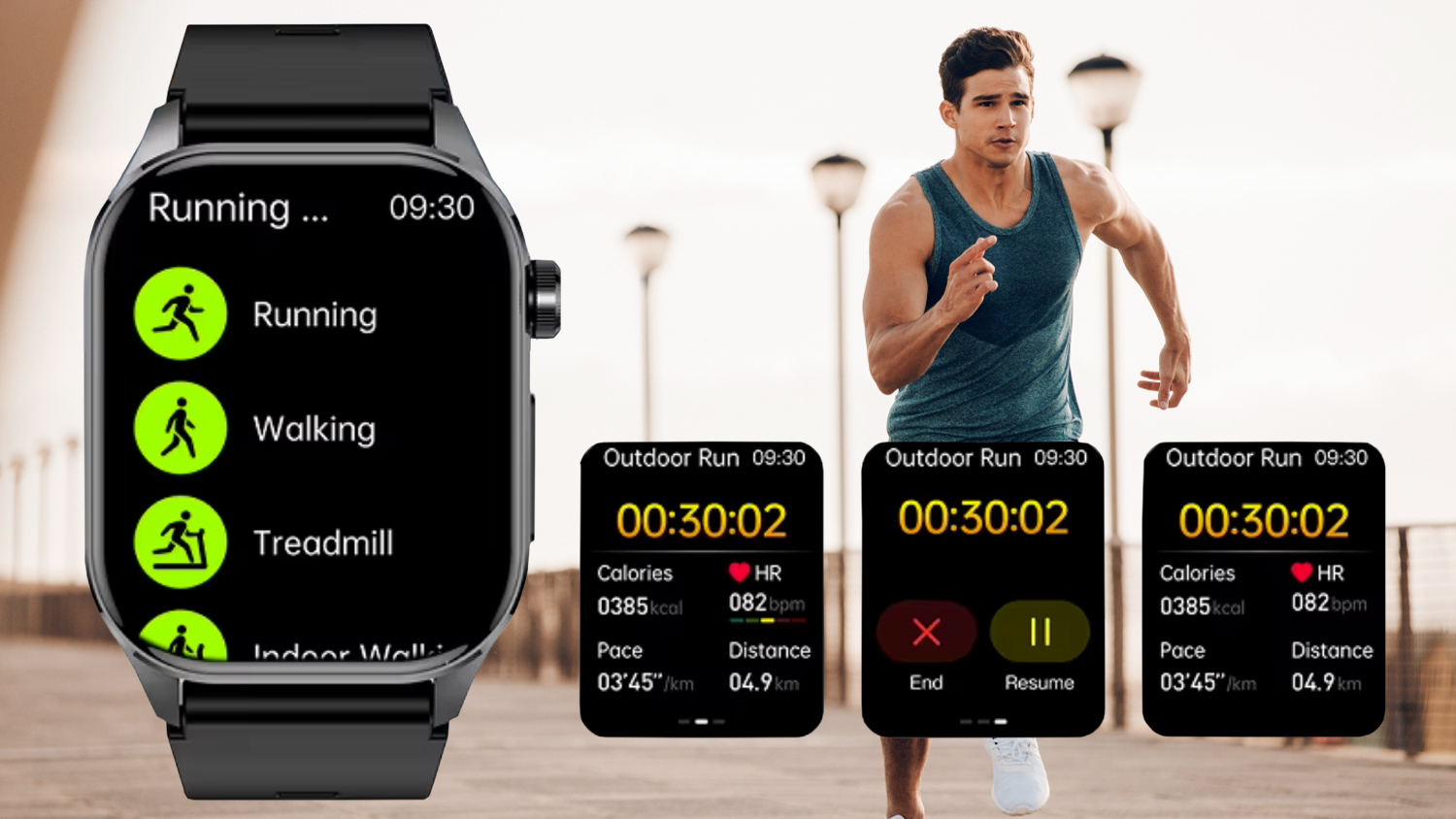 Smartwatch Hagen HB30 z trybami sportowymi