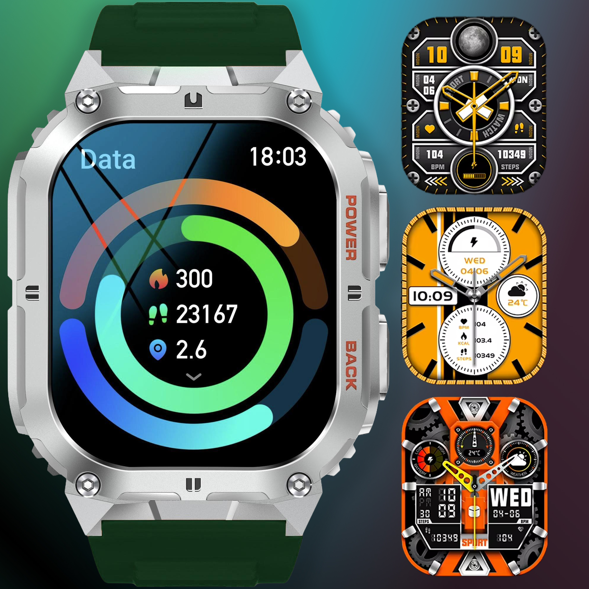 Smartwatch Hagen HC97 z wieloma funkcjami i dostosowaniem tapet