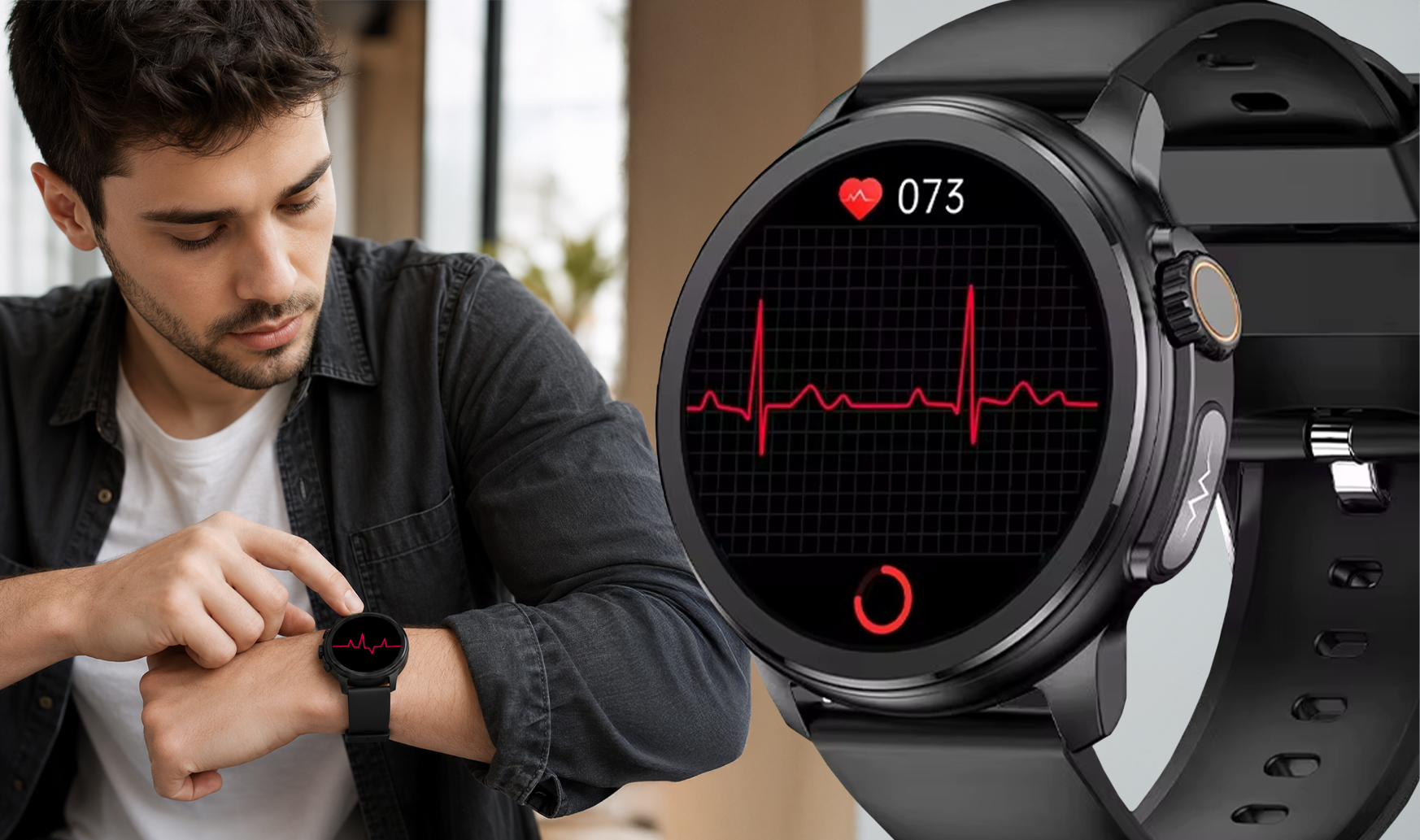 Smartwatch męski Hagen HB29 z ekg
