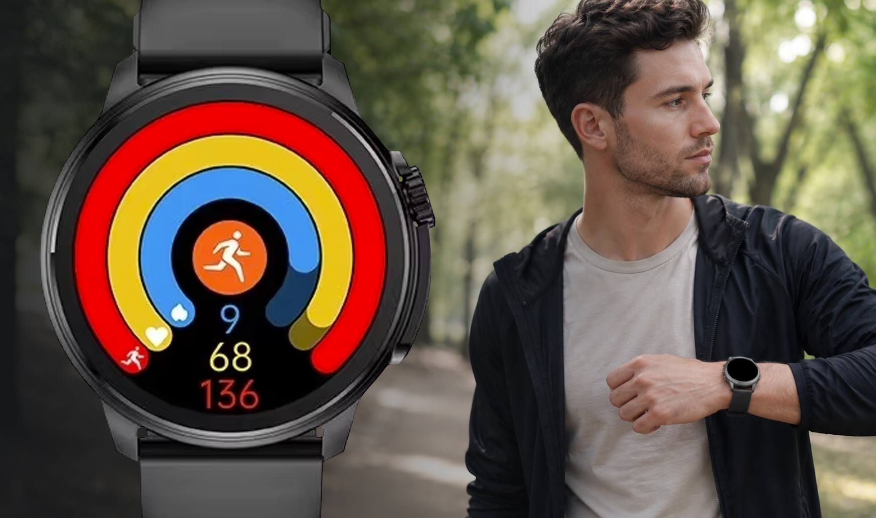 Smartwatch męski Hagen HB29 z pomiarem aktywności