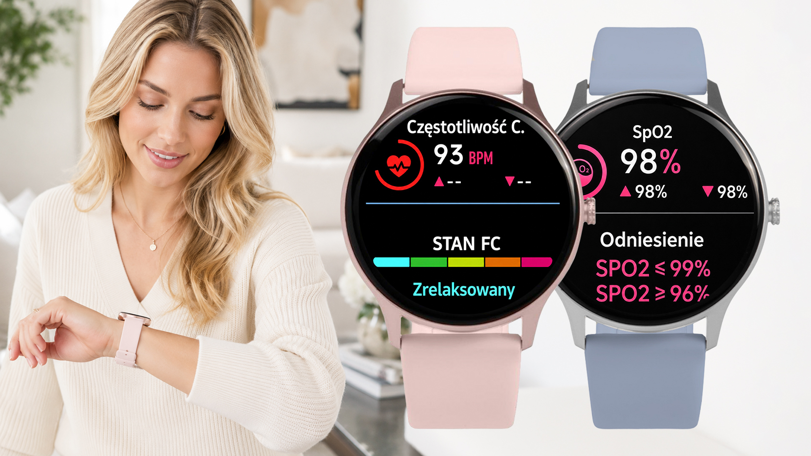 Smartwatch Techmade Dynamic z monitorami zdrowia
