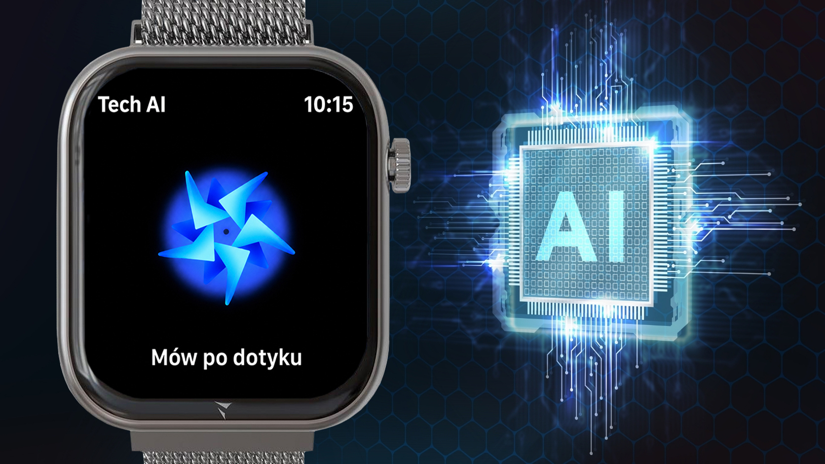 Smartwatch Techmade Glam z asystentrem AI