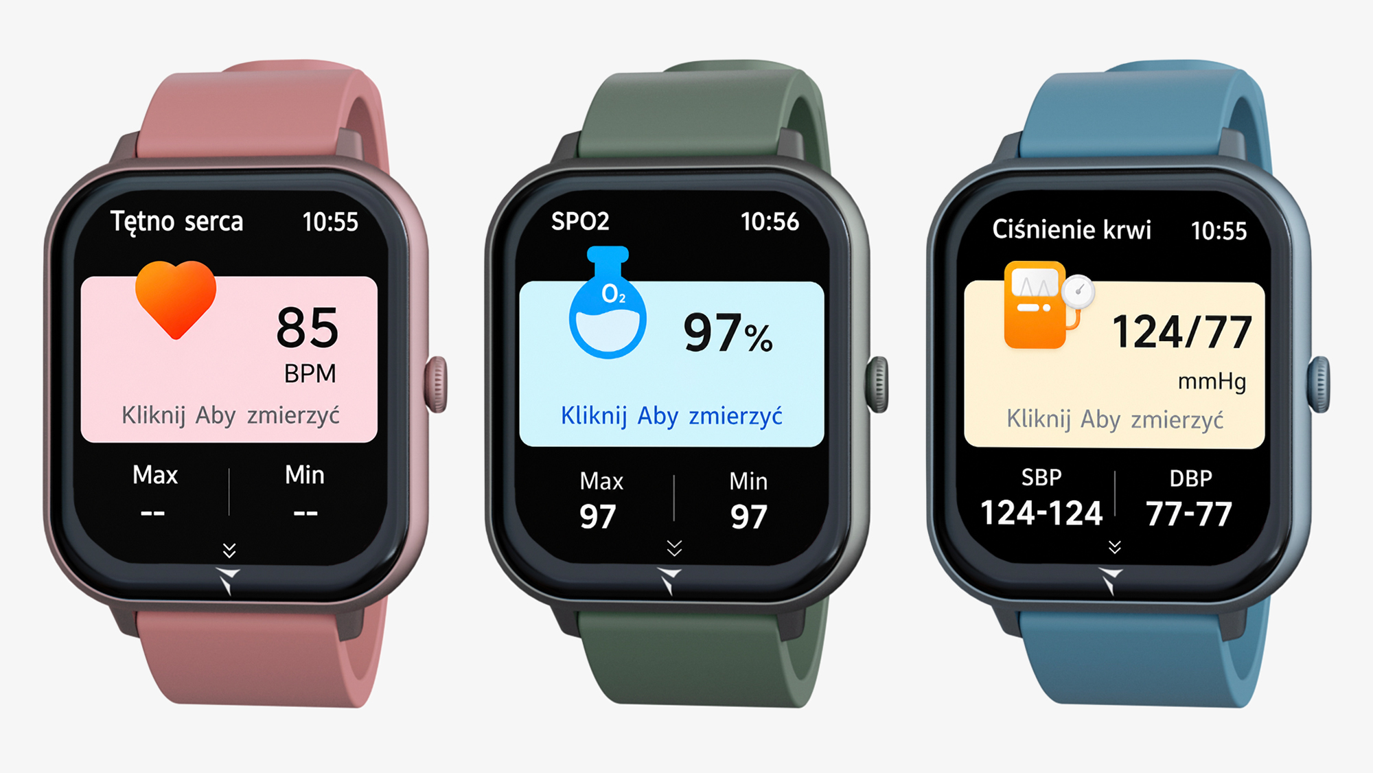 Smartwatch Techmade Glow z funkcjami do monitorowania zdrowia