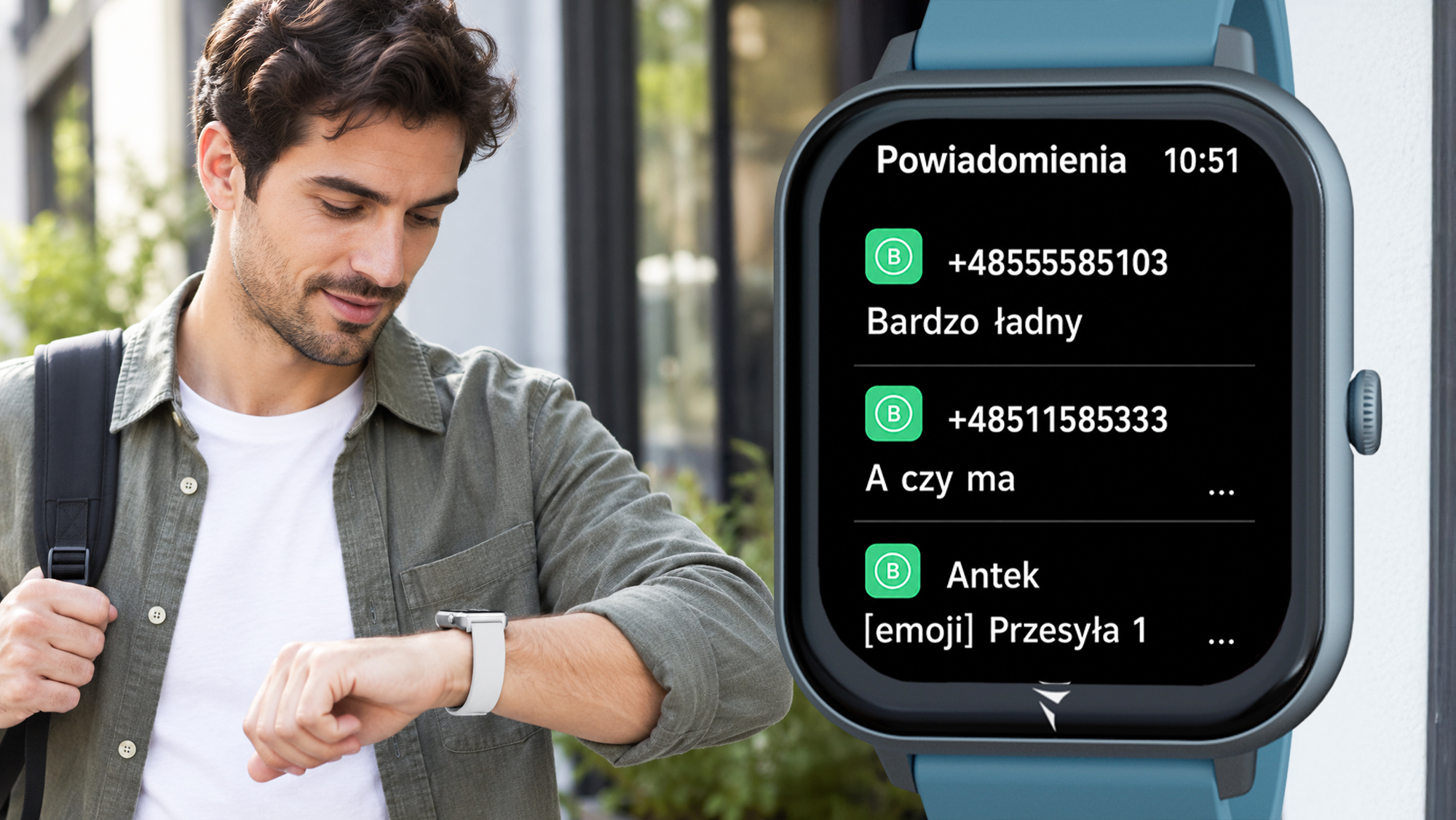 Smartwatch Techmade Glow z powiadomieniami