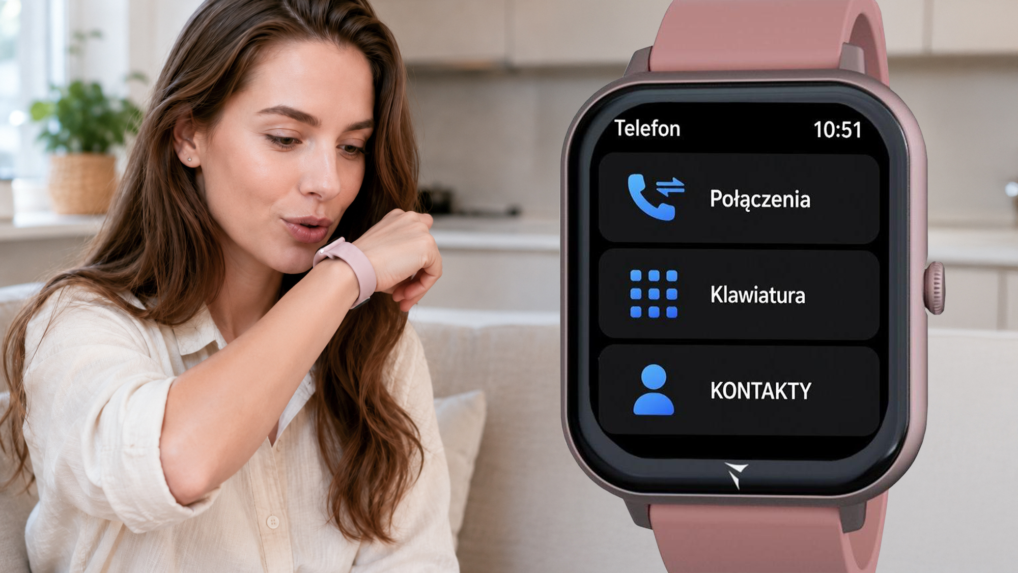 Smartwatch Techmade Glow z rozmowami Bluetooth