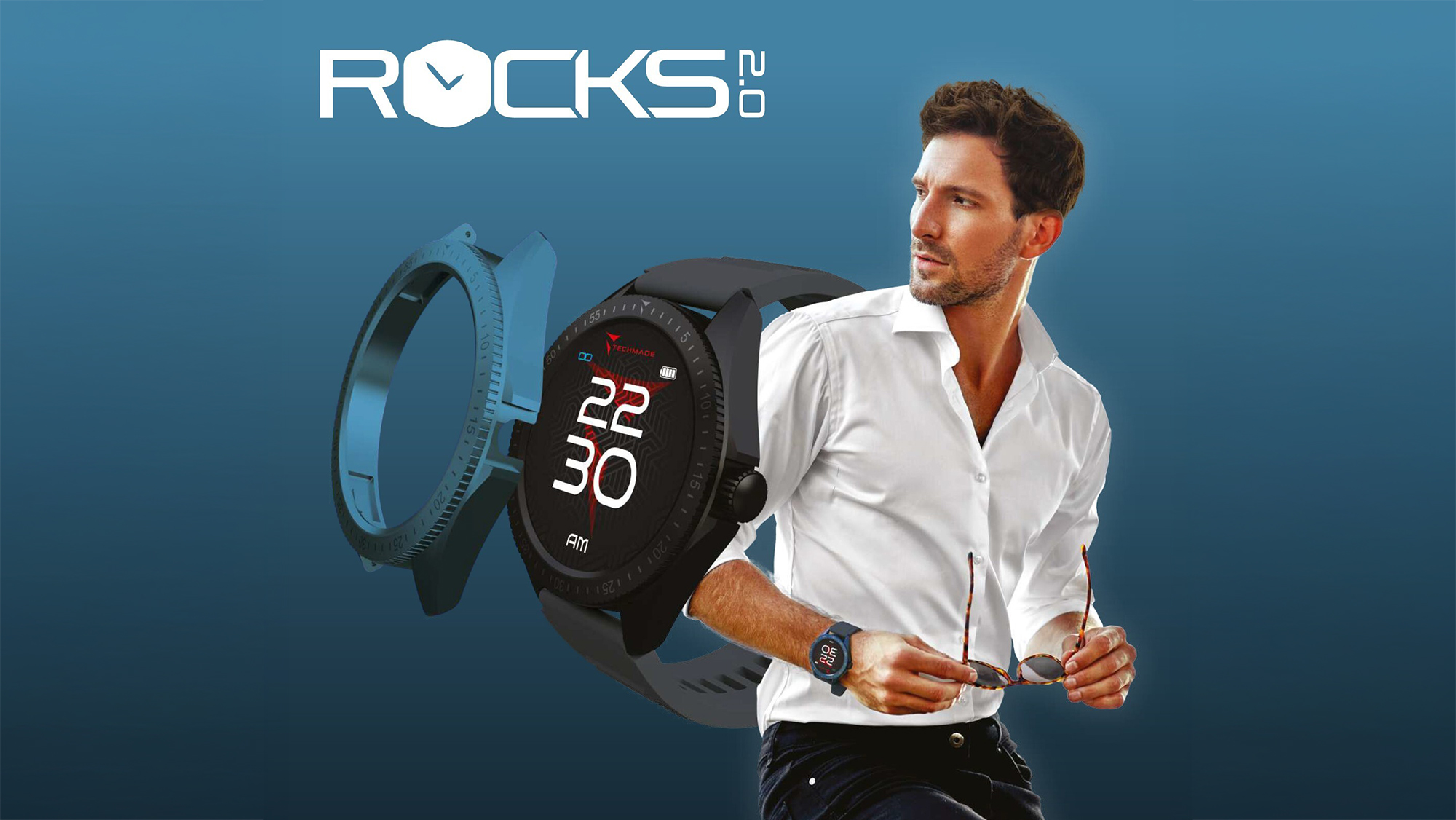Smartwatch Techmade Rocks 2.0 z wymiennym bezelem