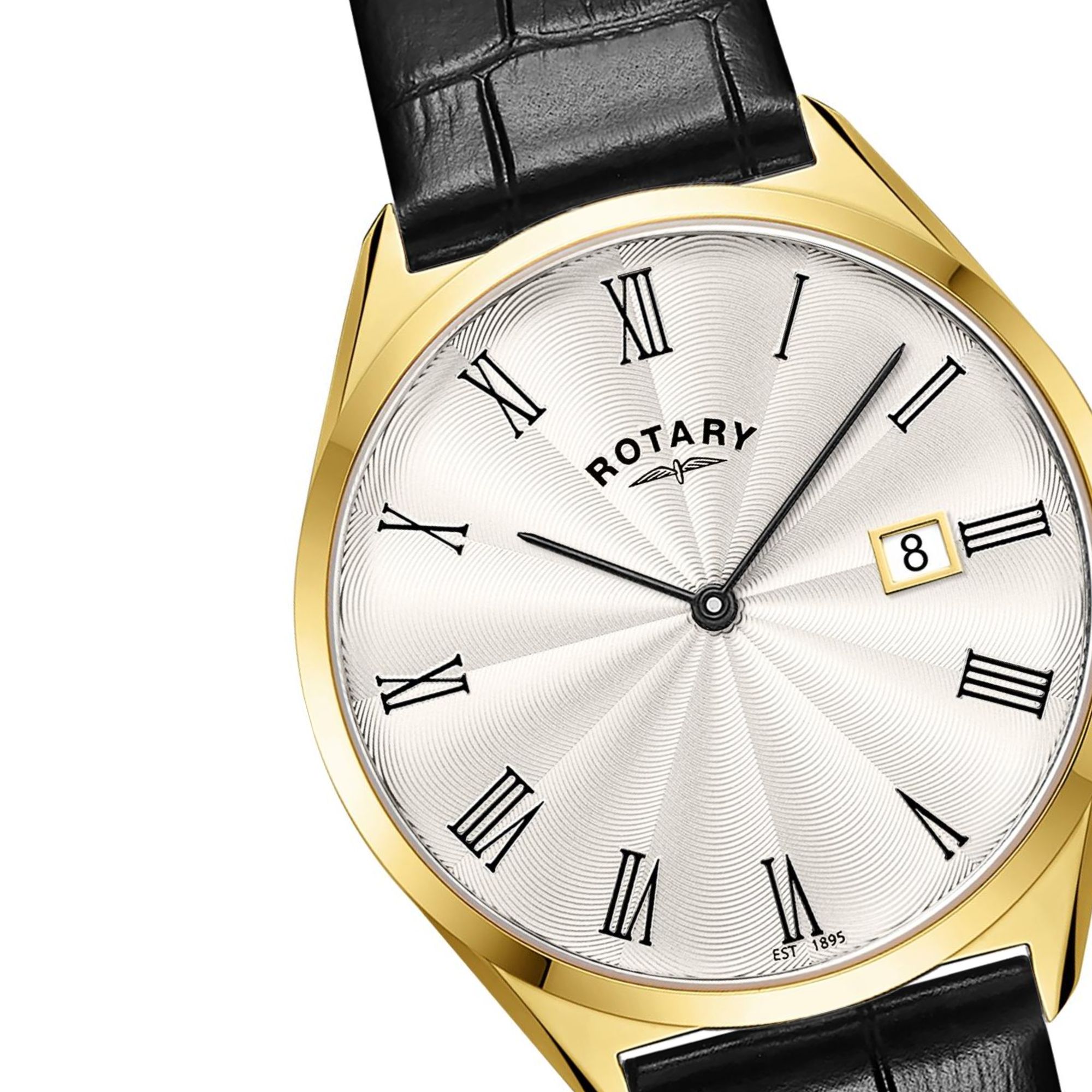Smukła złota koperta 38 mm zegarka Rotary Ultra Slim GS08013/01