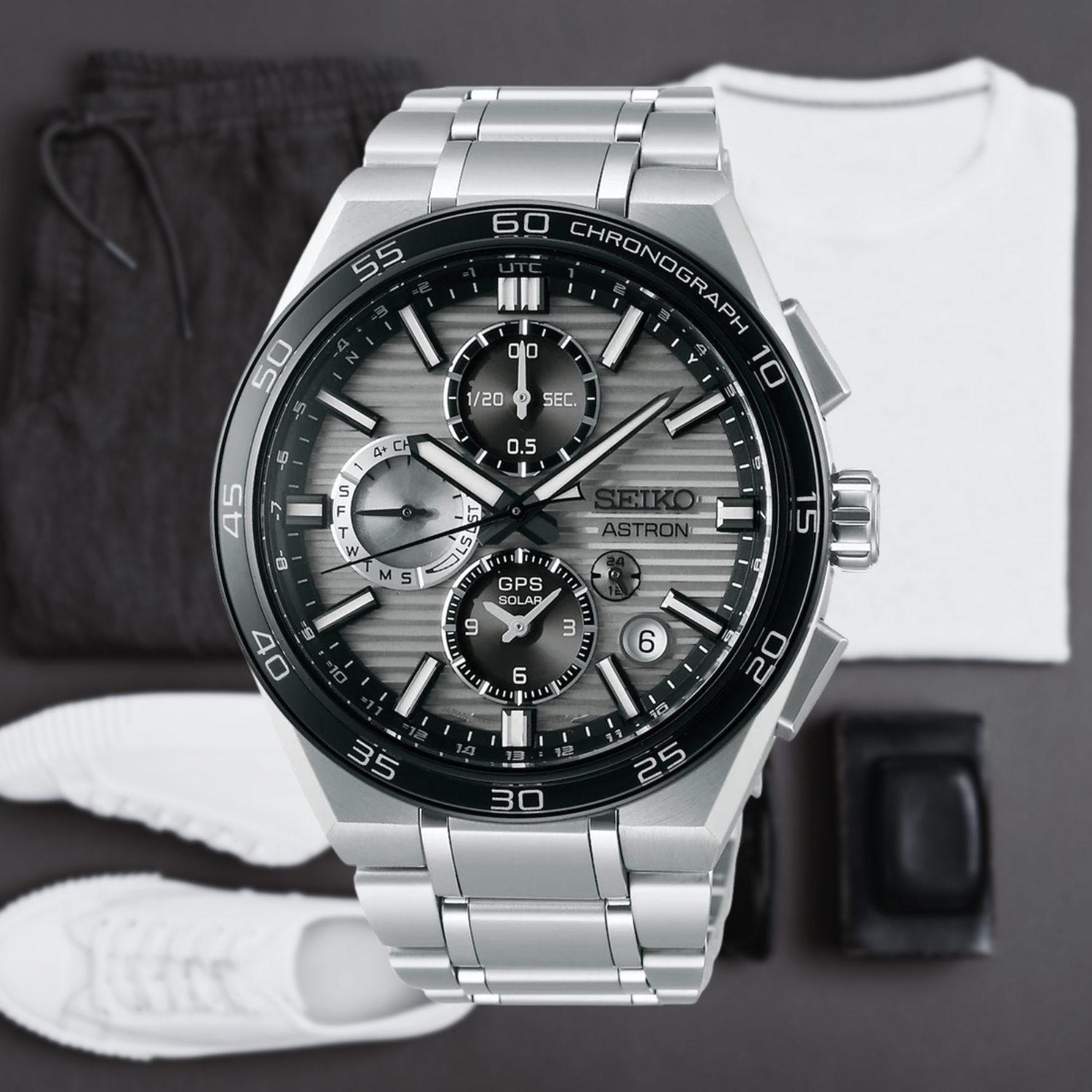 Zegarek Seiko Astron GPS Solar Dual-Time Chronograph SSH177J1 