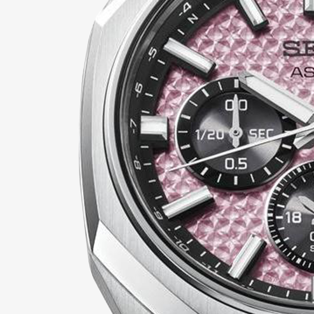Stoper w zegarku Seiko Astron GPS Solar Dual-Time Chronograph HAB006J1