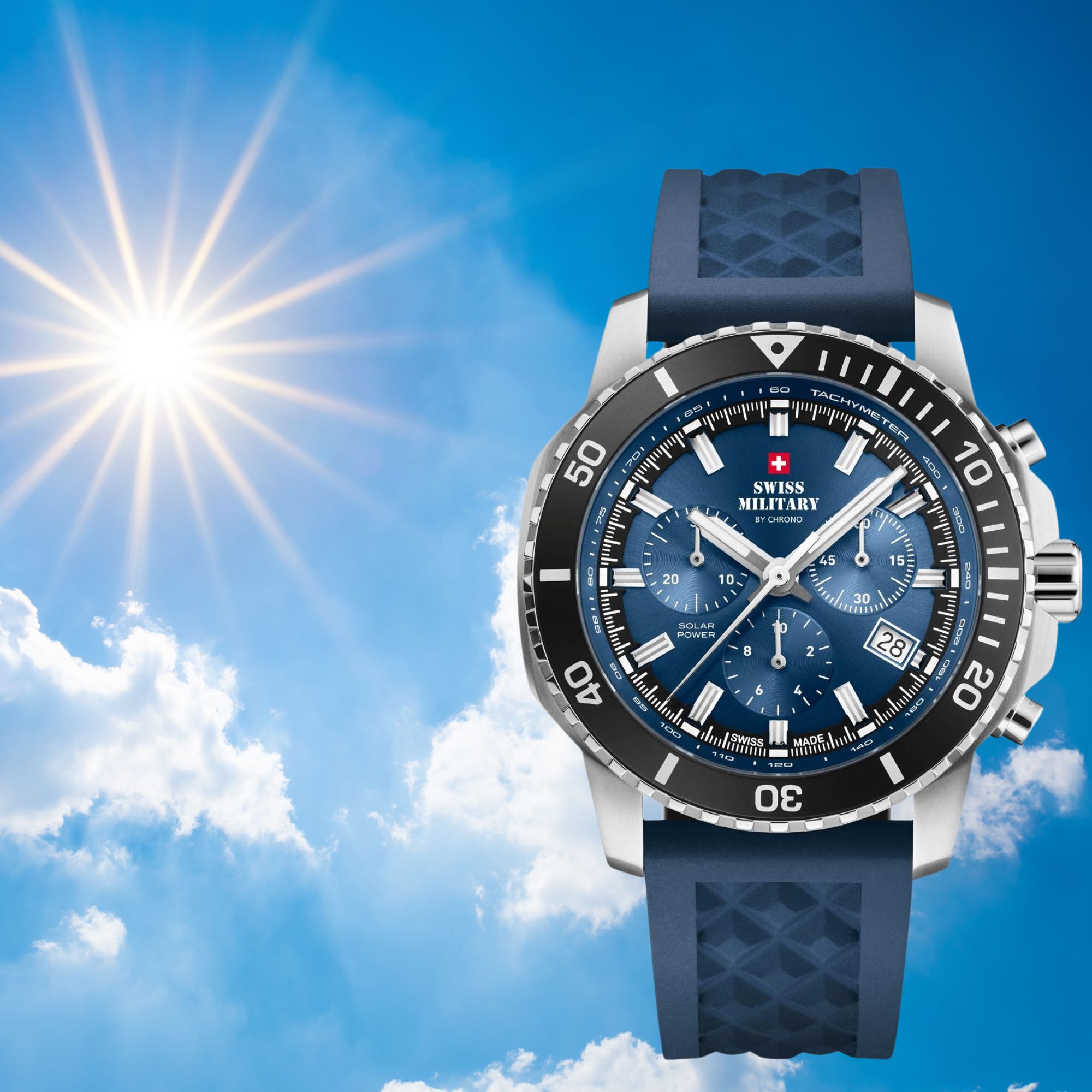 Zegarek z mechanizmem solarnym Ronda Solartech