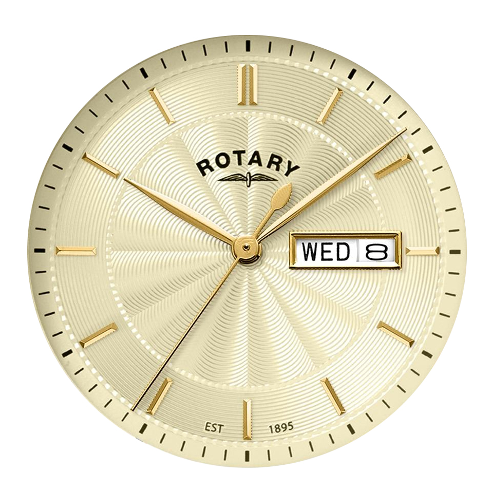 Szampańska tarcza guilloche zegarka Rotary Windsor GB05423/03