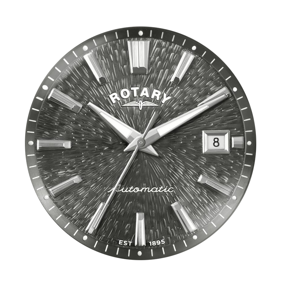 Szara kamienna tarcza zegarka Rotary Lumen RGB10011/74